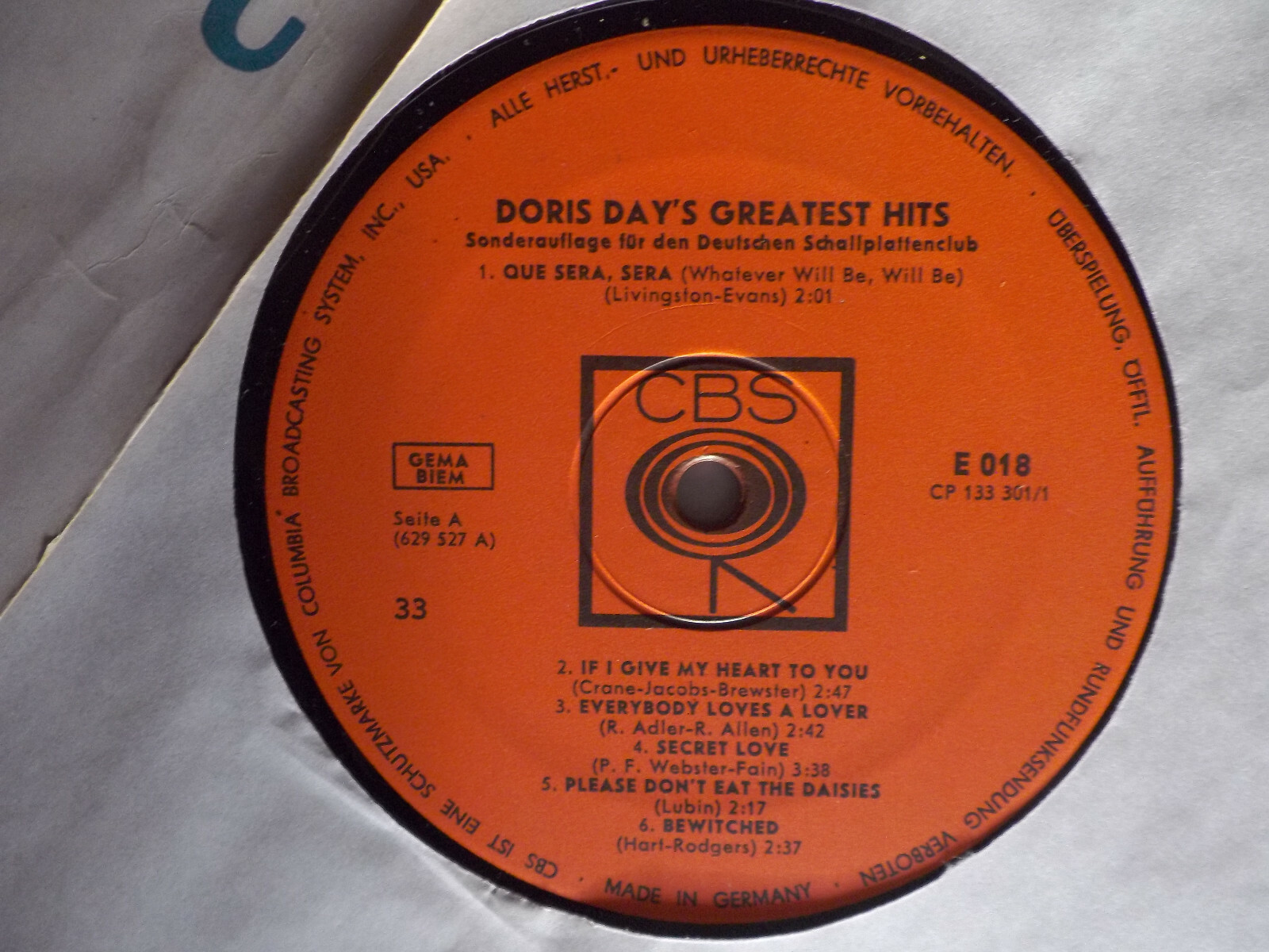 Doris Day – The Greatest Hits | LP, CBS Records, Bild 2