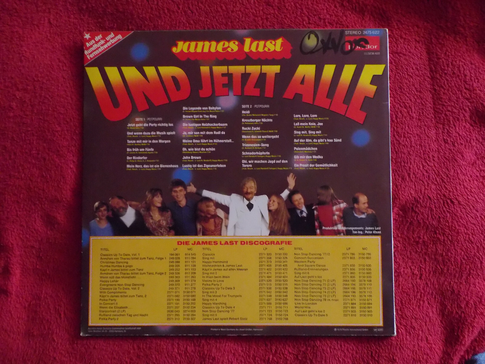 James Last – Und jetzt alle | Polydor LP, 1978, Bild 2