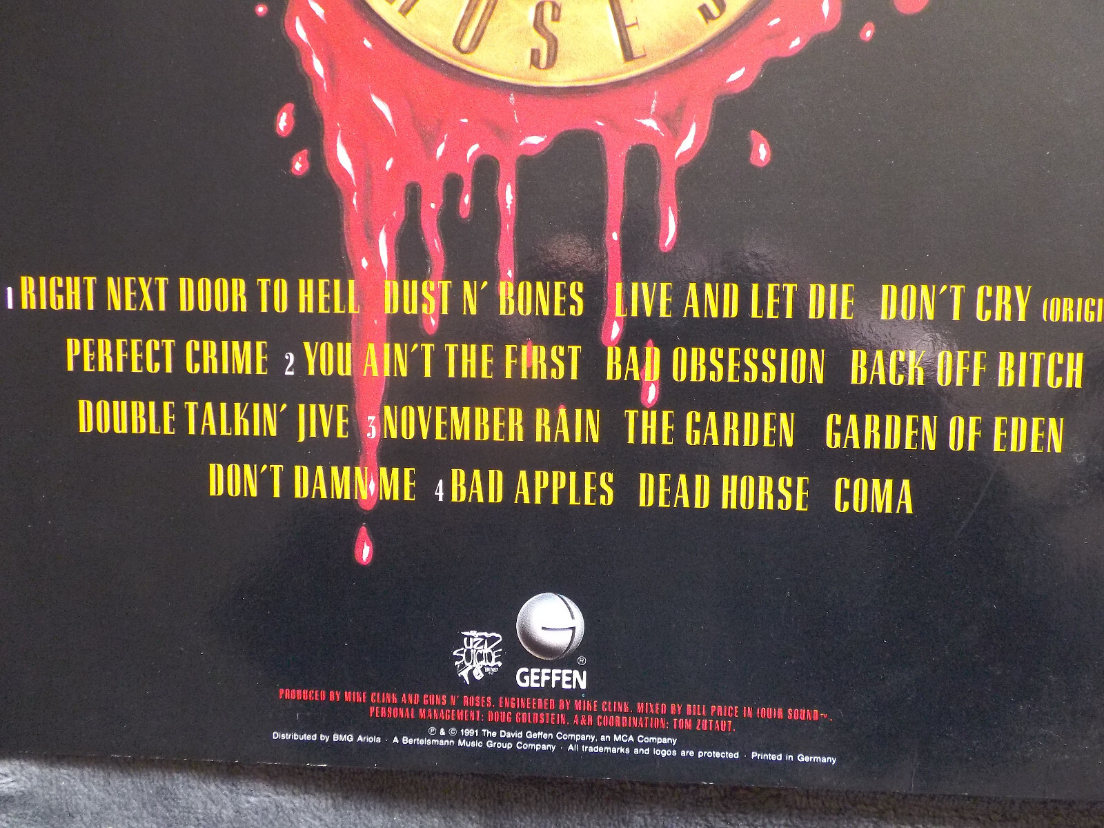 Guns N' Roses – Use Your Illusion I (Double LP, Geffen, 1991), Bild 5