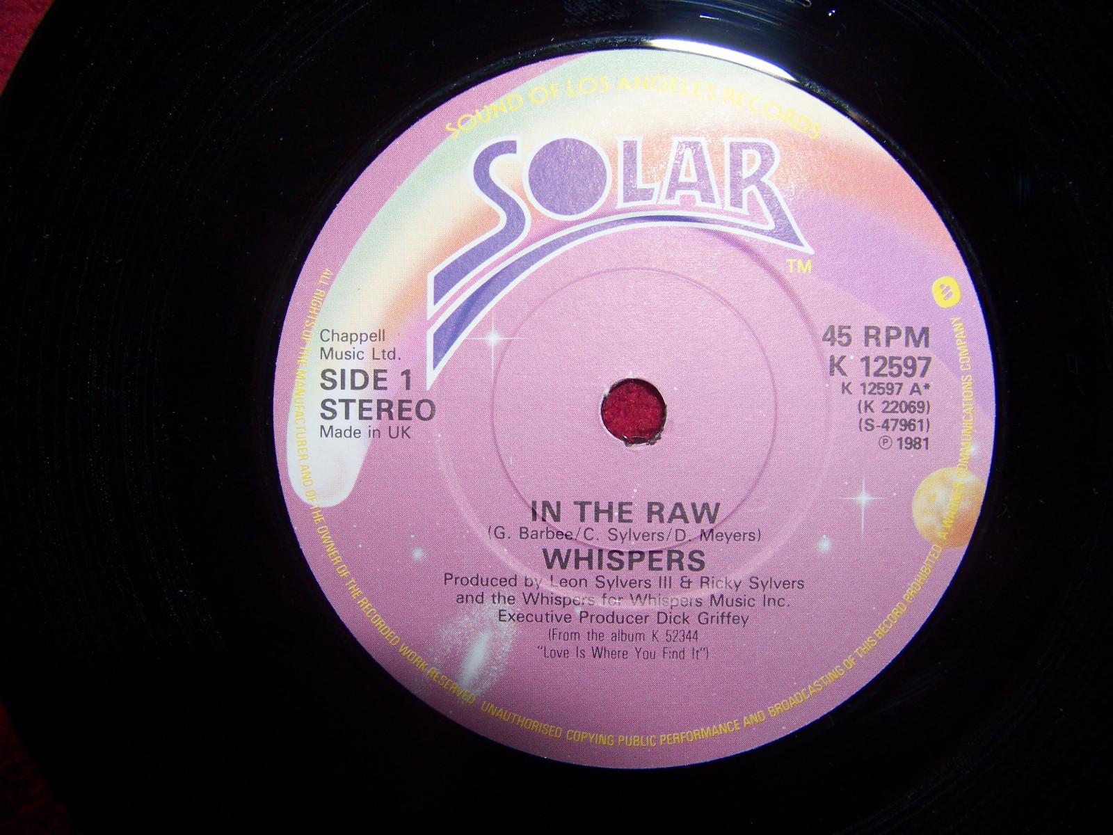 Whispers – In the raw / Small talkin´ (45er Single)
