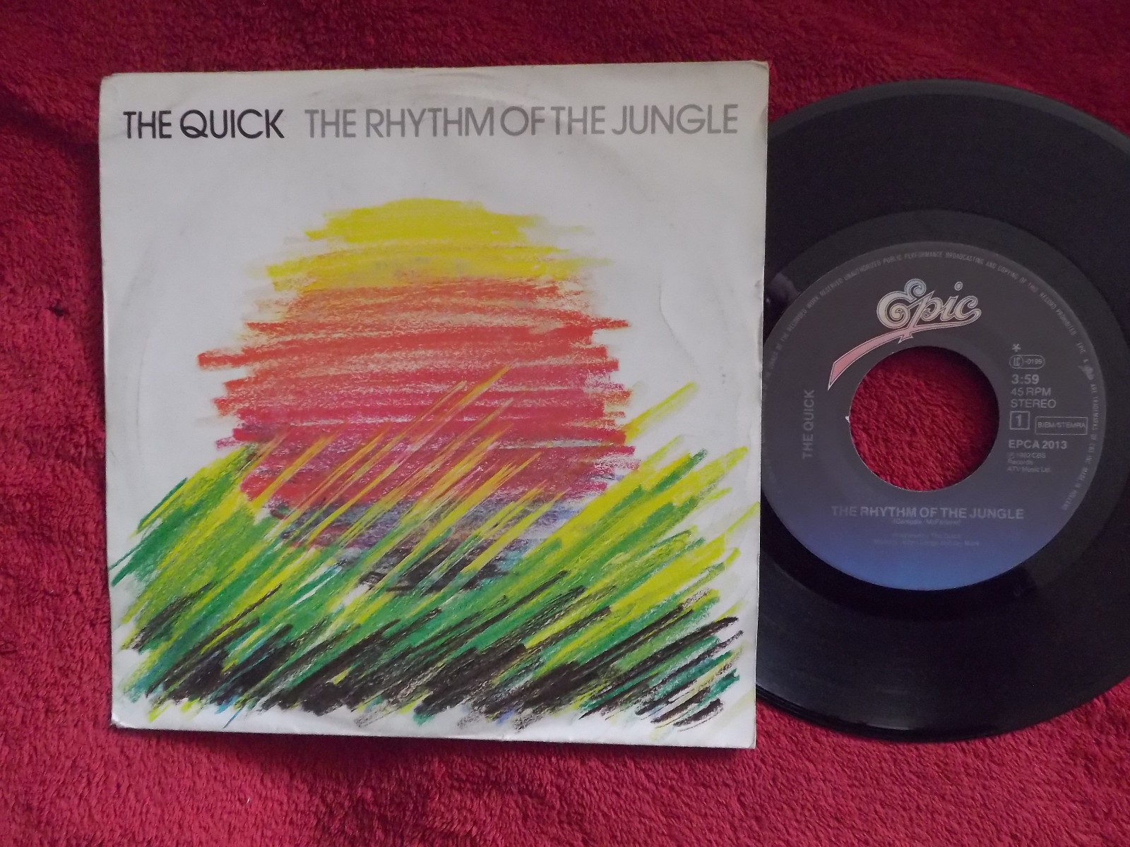 The Quick – The Rhythm of the Jungle / To Prove My Love | Epic Records, Niederlande, 1982