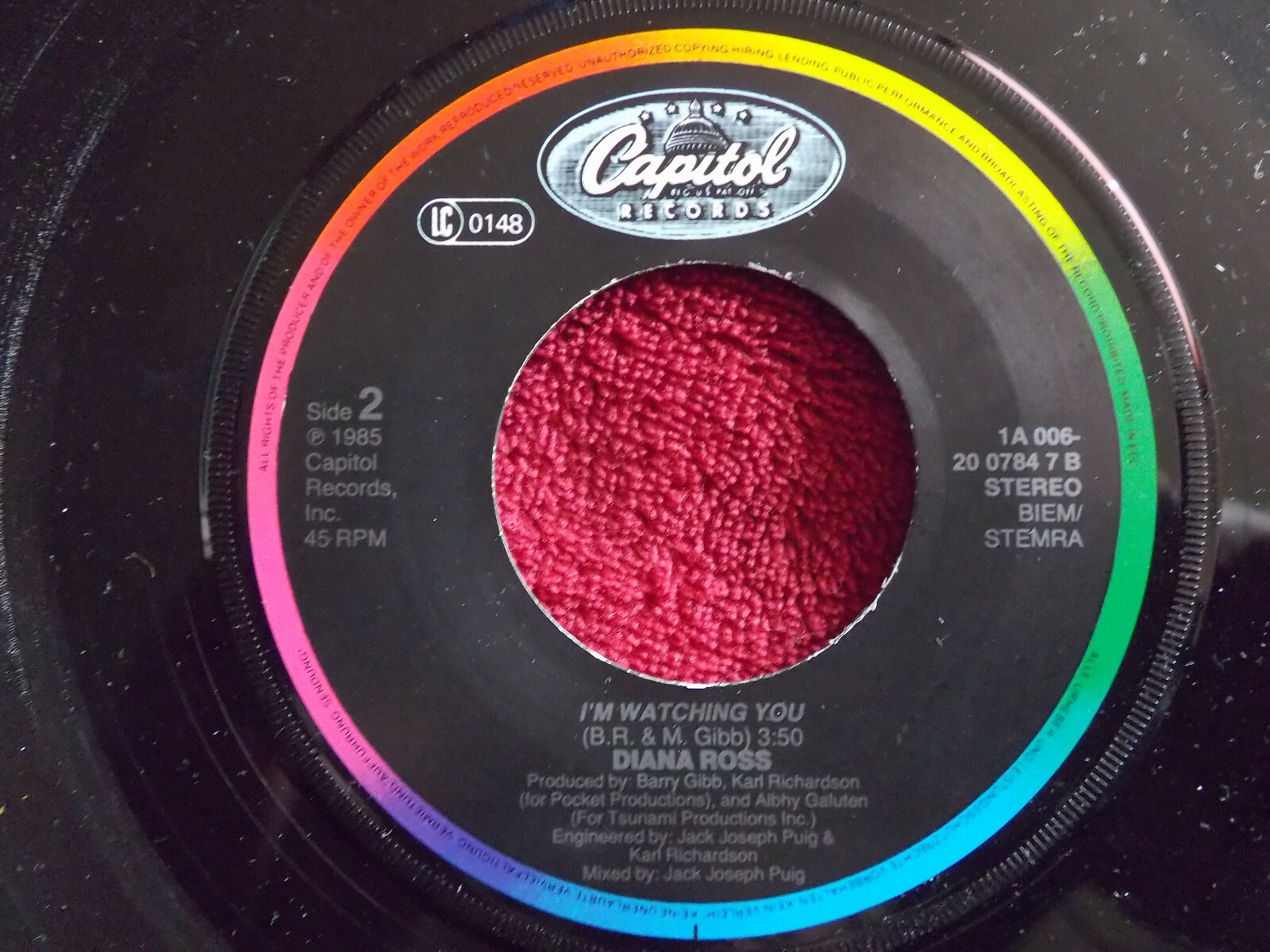 Diana Ross – Eaten Alive / I'm Watching You | Capitol Records, 7″-Single, Bild 2