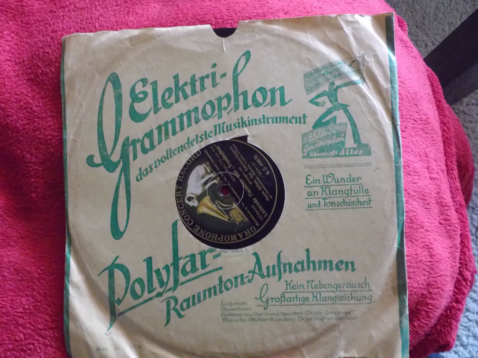 Marie Götze – Ach, ich habe sie verloren / Lodernde Flammen aus Troubadour · Schellack, 78 U/min, Bild 3