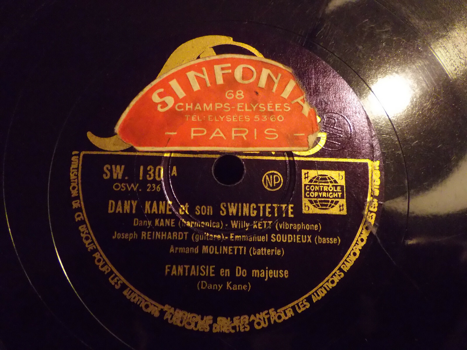 Dany Kane et son Swingtette – Fantasie / Qui, c´est ca (78er Schellack)
