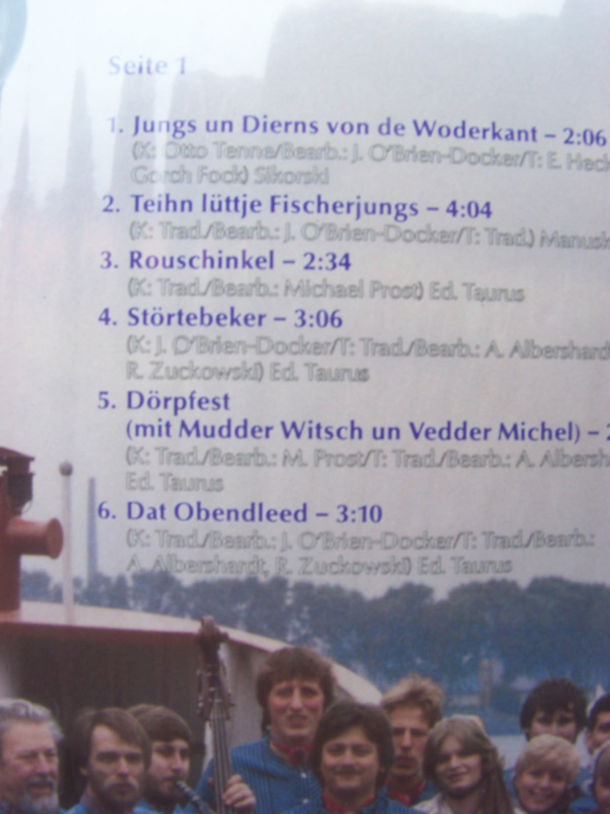Finkwarder Speeldeel – Up See un tohus (Polydor LP, 1984), Bild 3