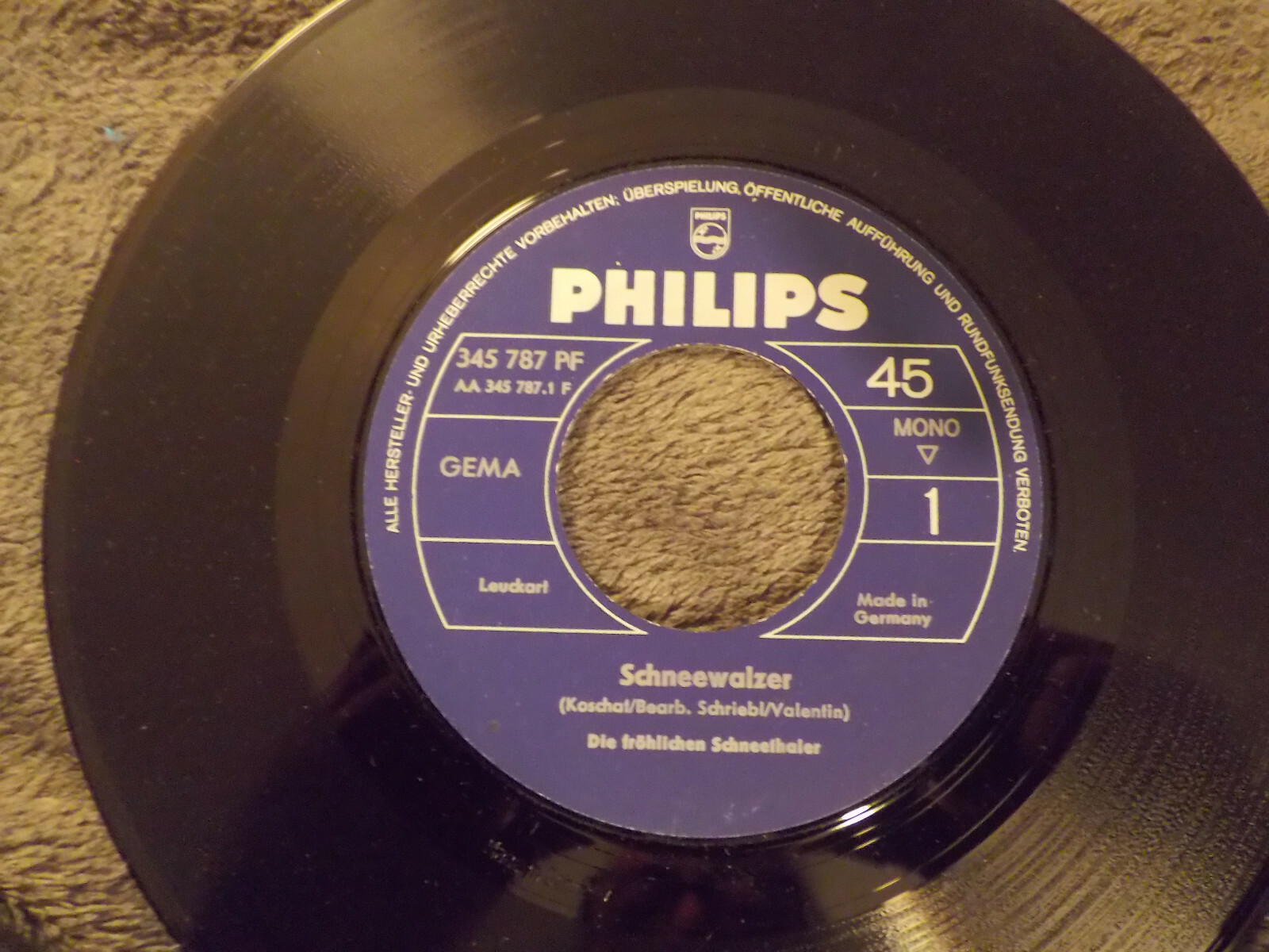 Harmonika-Duo – Hoch Heidecksburg / Schneewalzer (Philips 45er-Single)