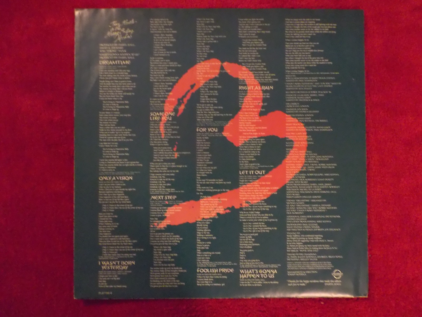 Daryl Hall – Three Hearts in the Happy Ending Machine (LP, RCA Records, 1986), Bild 3