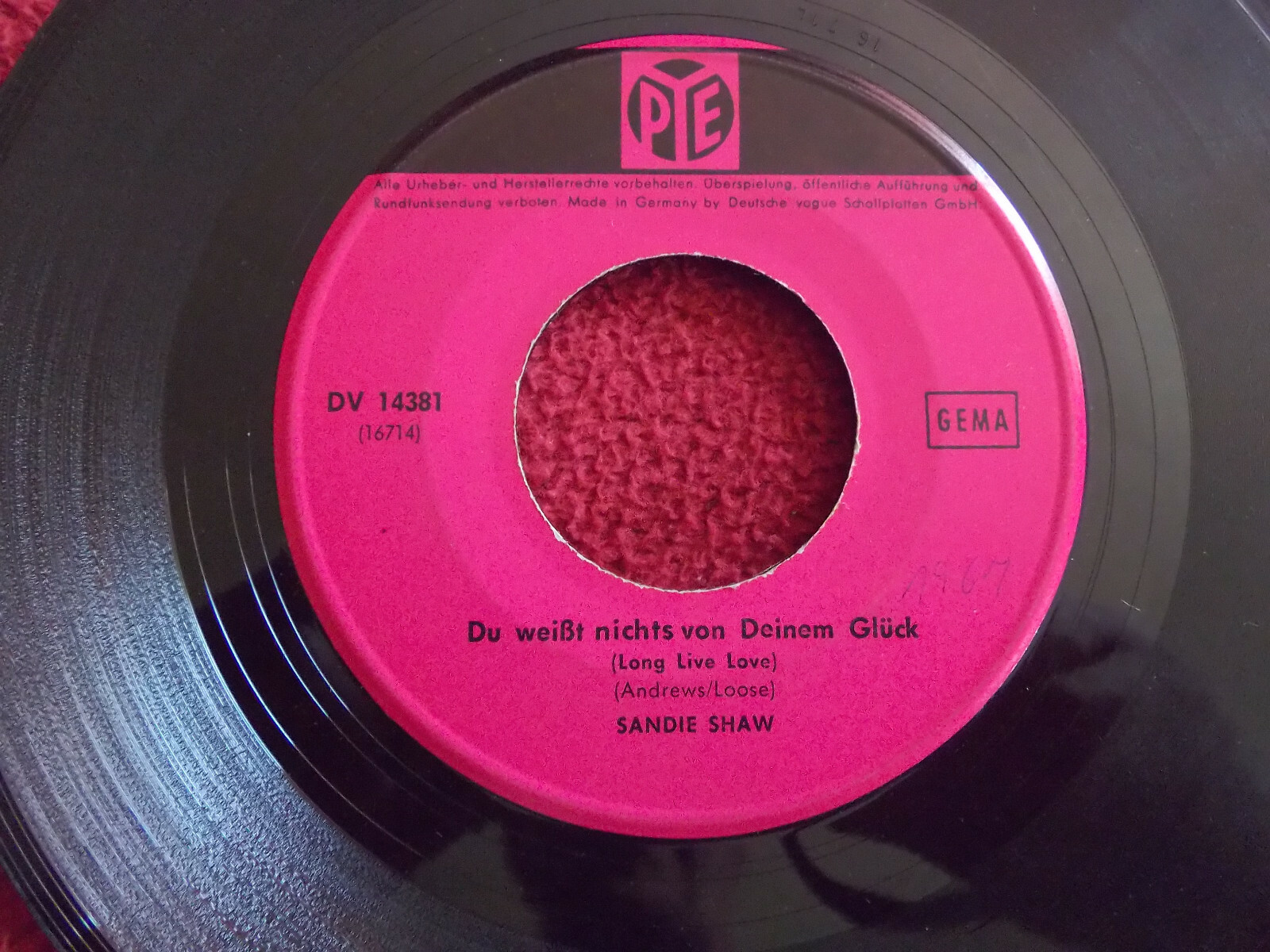 Sandie Shaw – Du weißt nichts von deinem Glück / Das ist unmöglich prima (Single)