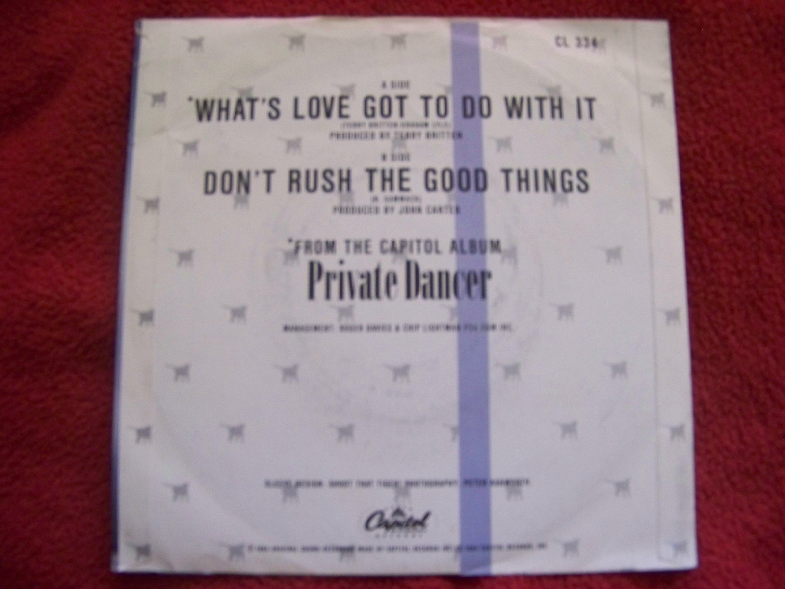 Tina Turner – What´s Love Got to Do with It / Don´t Rush the Good Things (UK-Single), Bild 2