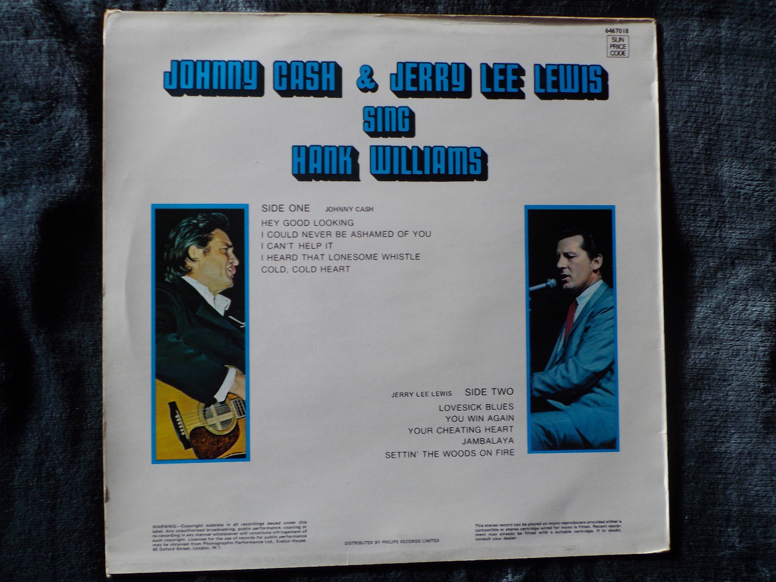Johnny Cash & Jerry Lee Lewis – sing Hank Williams (LP), Bild 2