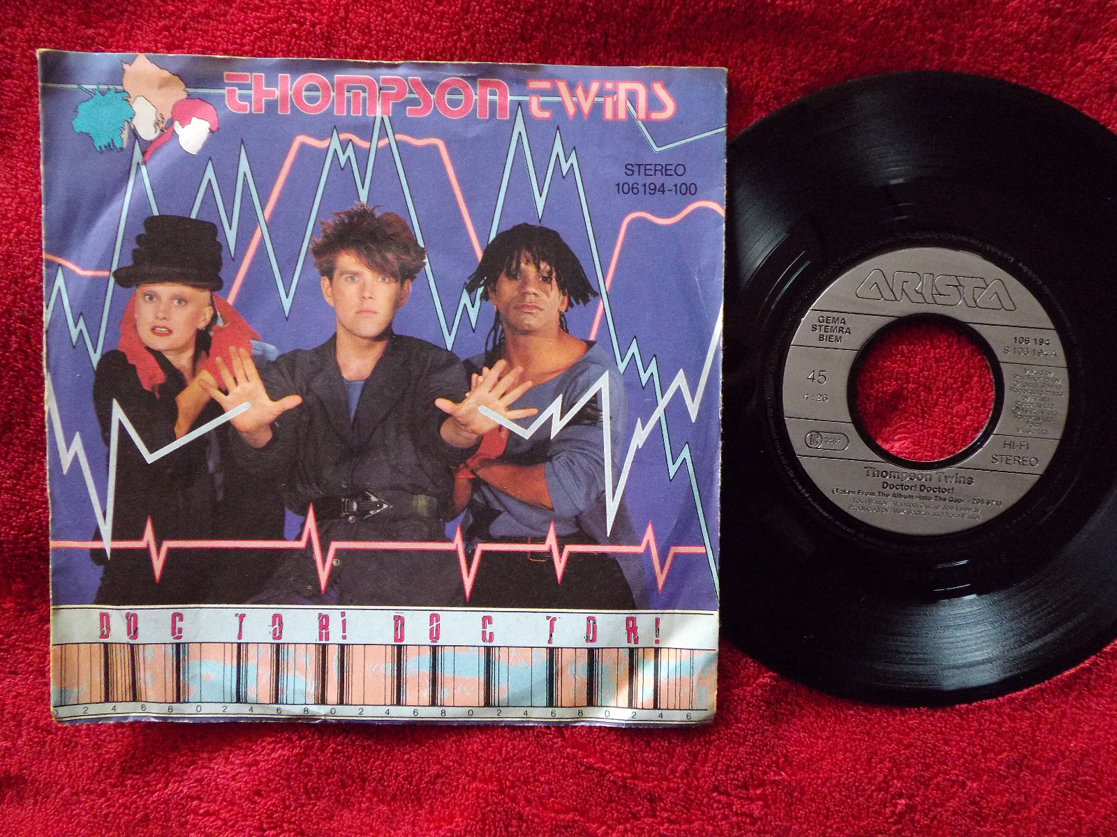 Thompson Twins – Doctor ! Doctor ! / Nurse Shark, Arista Records 106 194, deutsche 7″-Single (1984)