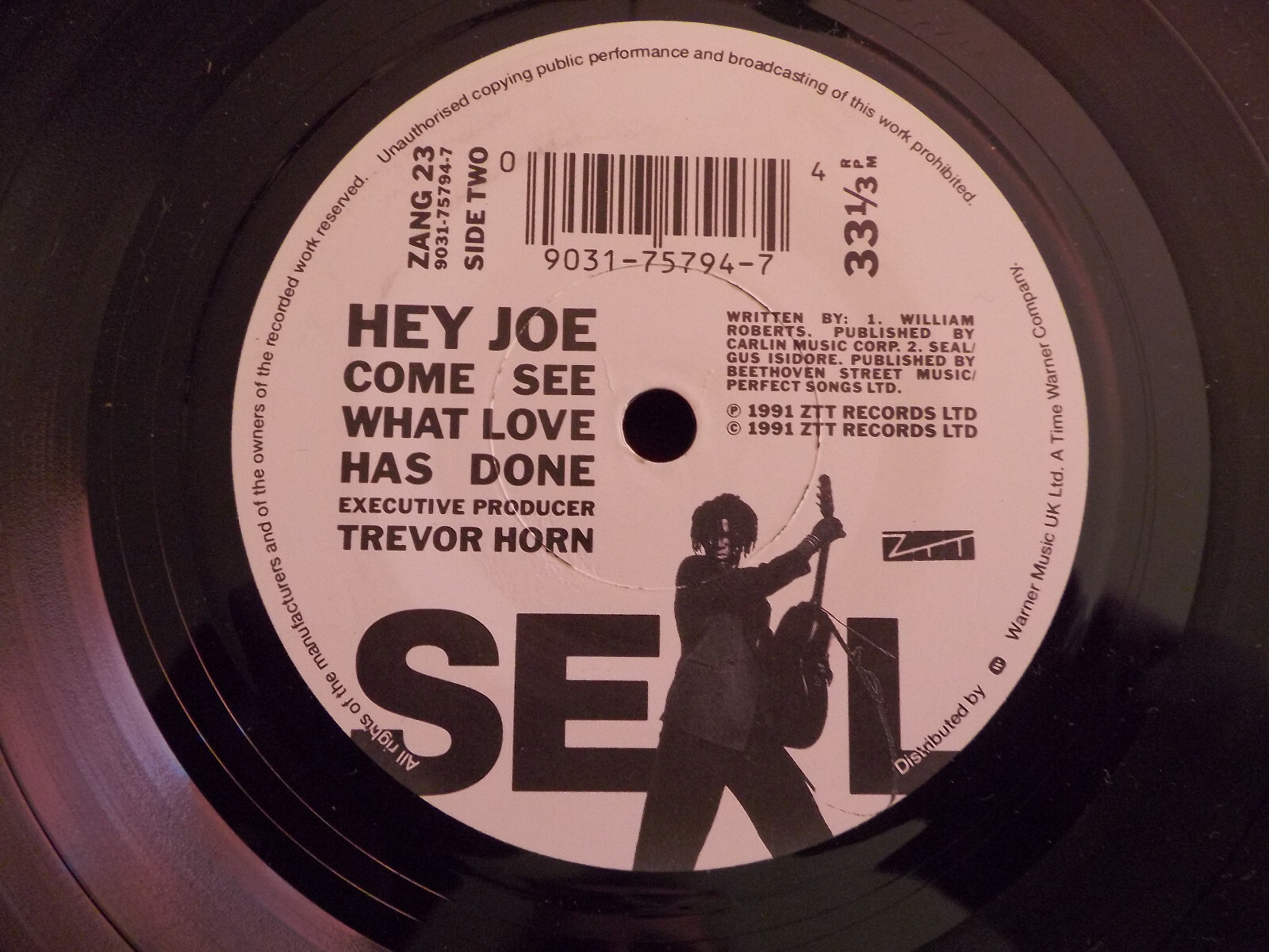 Seal – Killer / Hey Joe + Come see what love has done (ZTT Records, UK, 1991), Bild 2