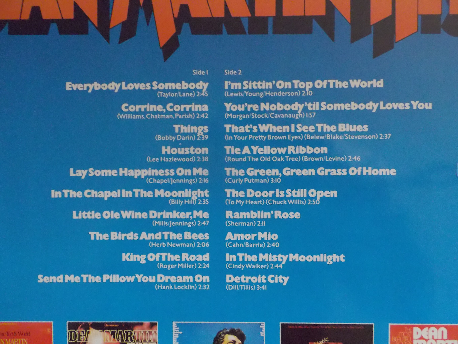 Dean Martin – 20 Original Dean Martin Hits | Reprise LP, 1978, Bild 3