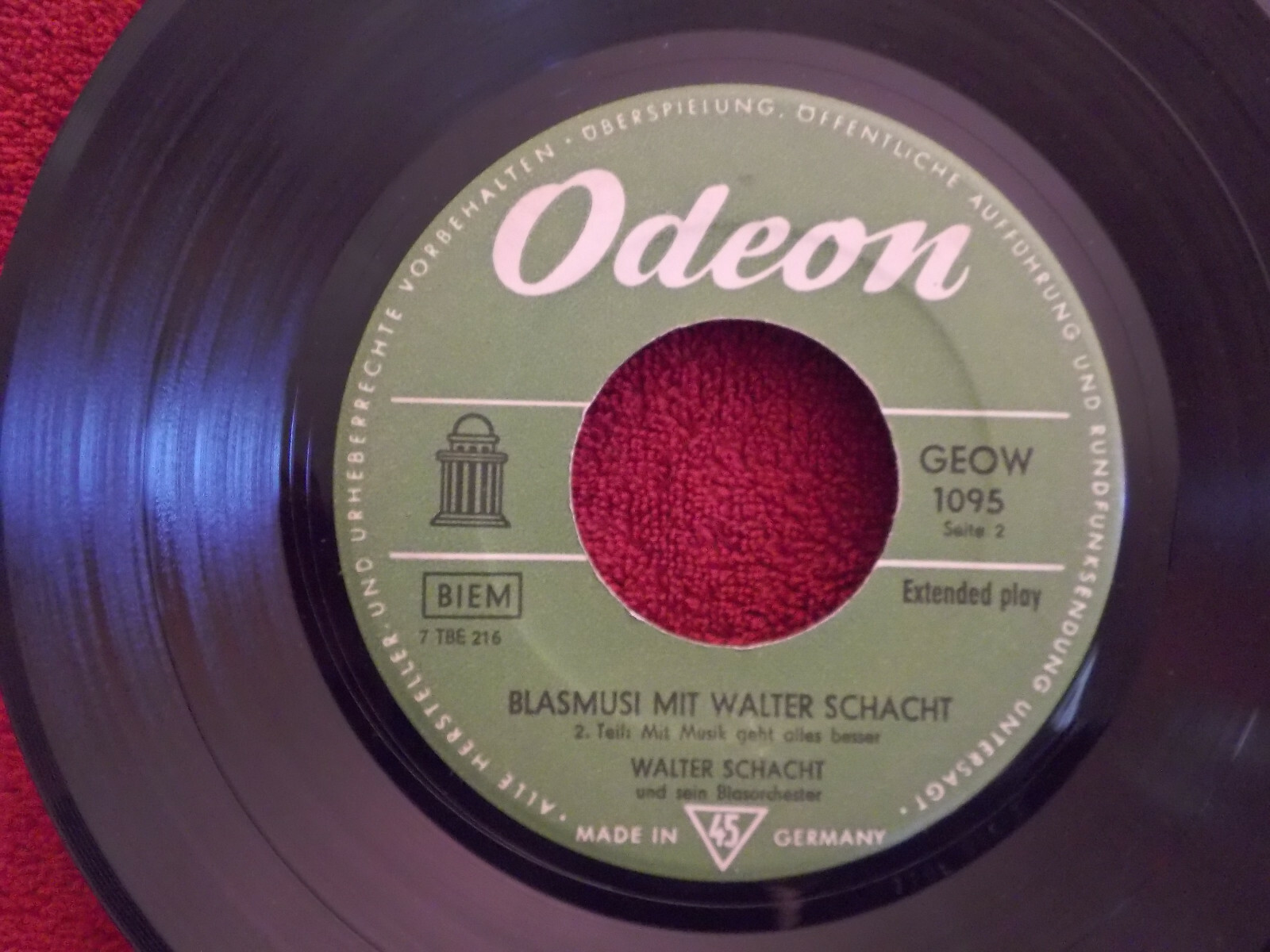 Walter Schacht – Blasmusi mit Walter Schacht (Odeon Records, GEOW 1095), Bild 2