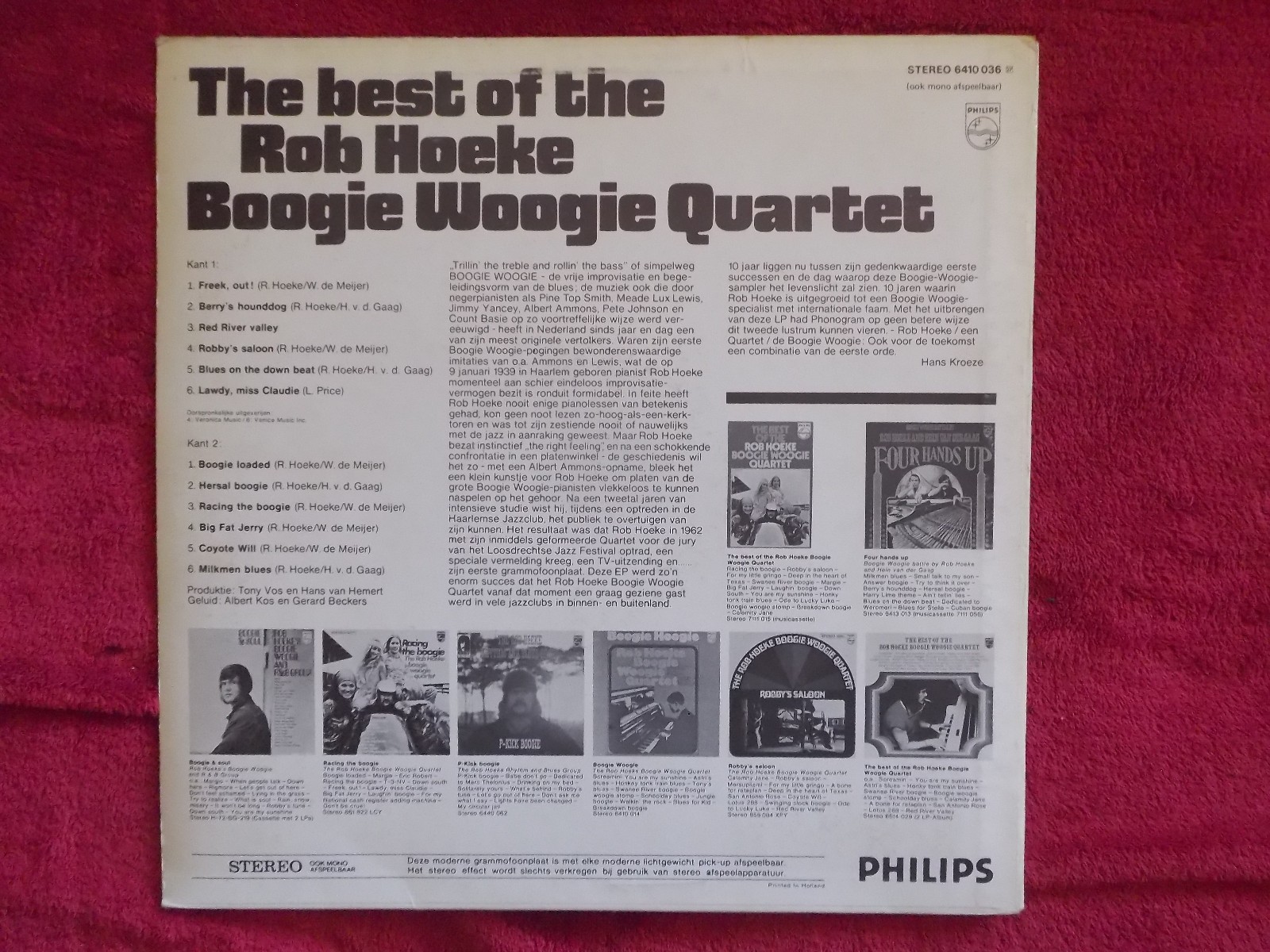 Rob Hoeke – The best of the Rob Hoeke Boogie Woogie Quartet (Philips, 6410 036), Bild 2