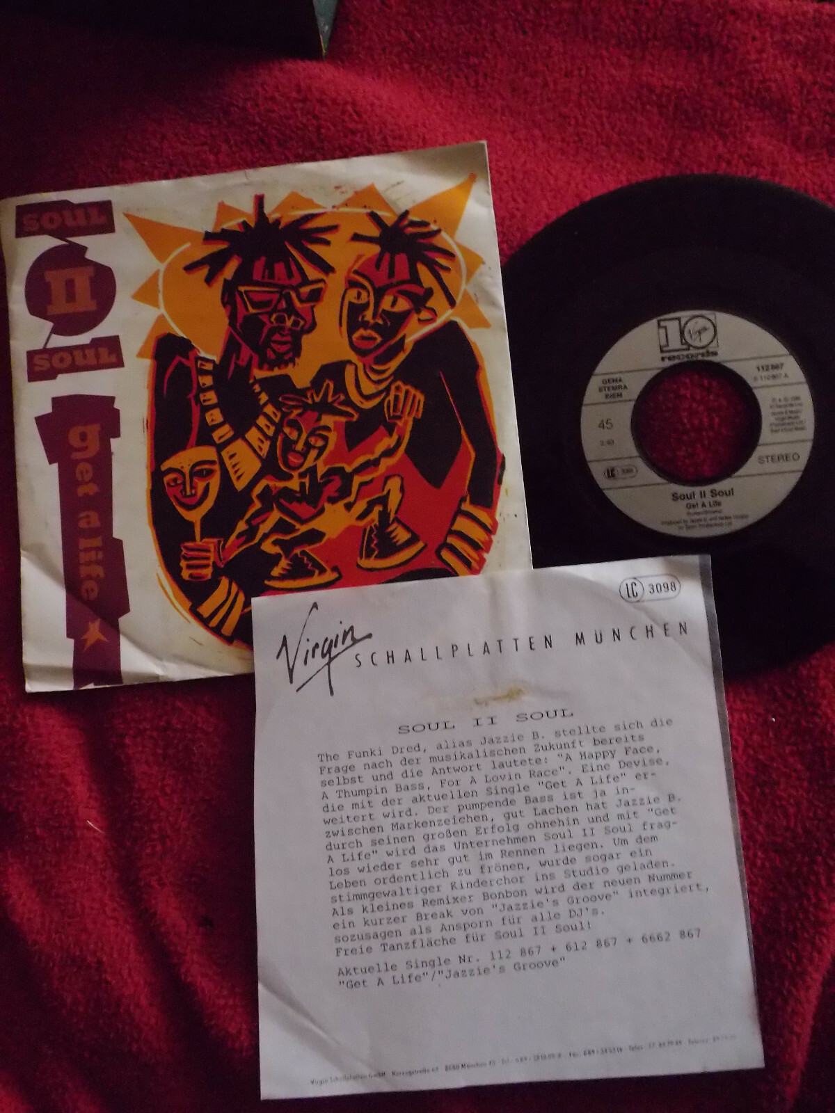 Soul II Soul – Get a life / Jazzie’s groove (New Version) – Virgin Records 112 867