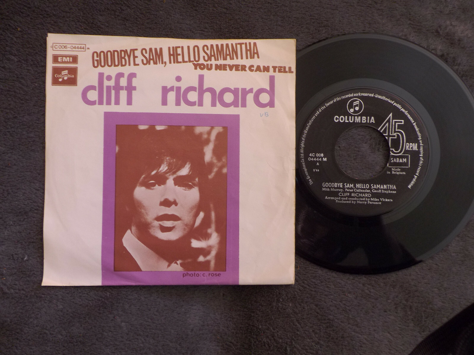 Cliff Richard – Goodbye Sam, hello Samantha / You never can tell (Belgien, Single)