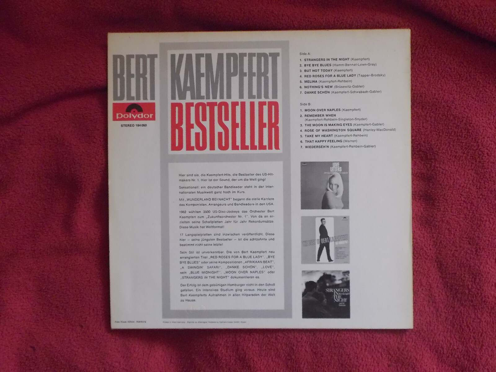 Bert Kaempfert – Bestseller | Polydor Records 184 060, Bild 2