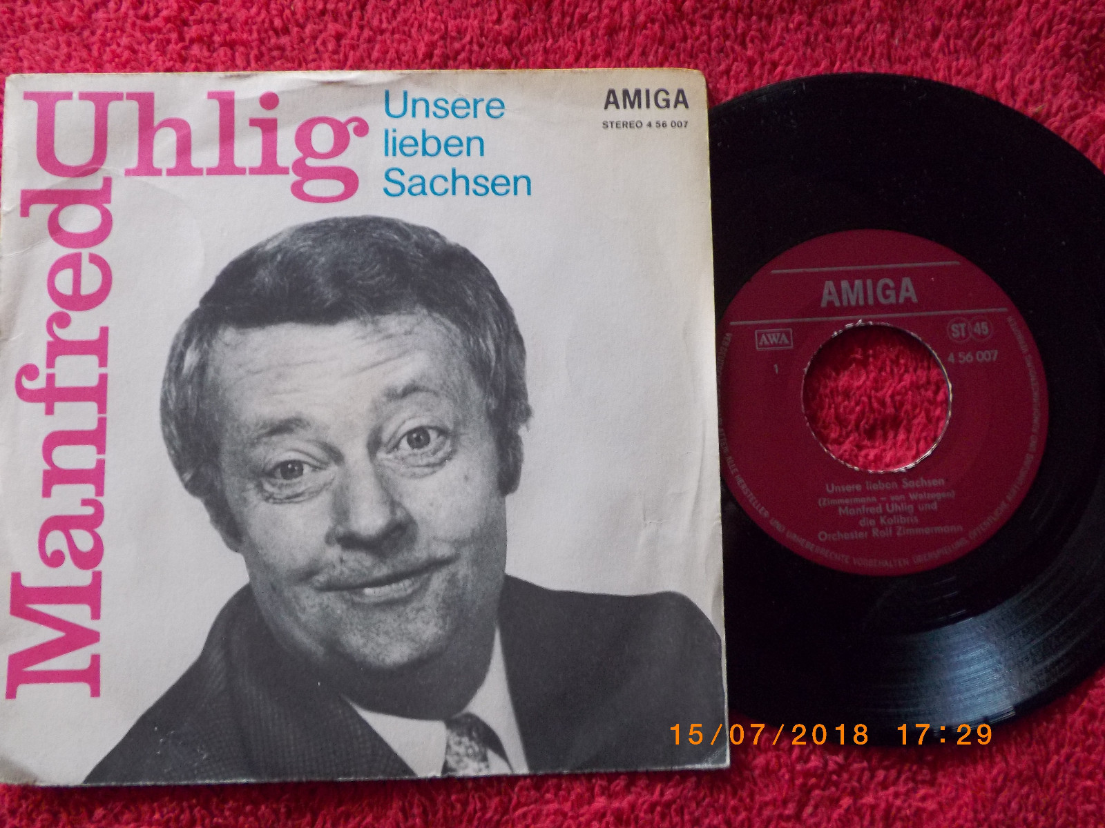 Manfred Uhlig – Unsere lieben Sachsen / In der Nacht soll man schlafen – Amiga 45