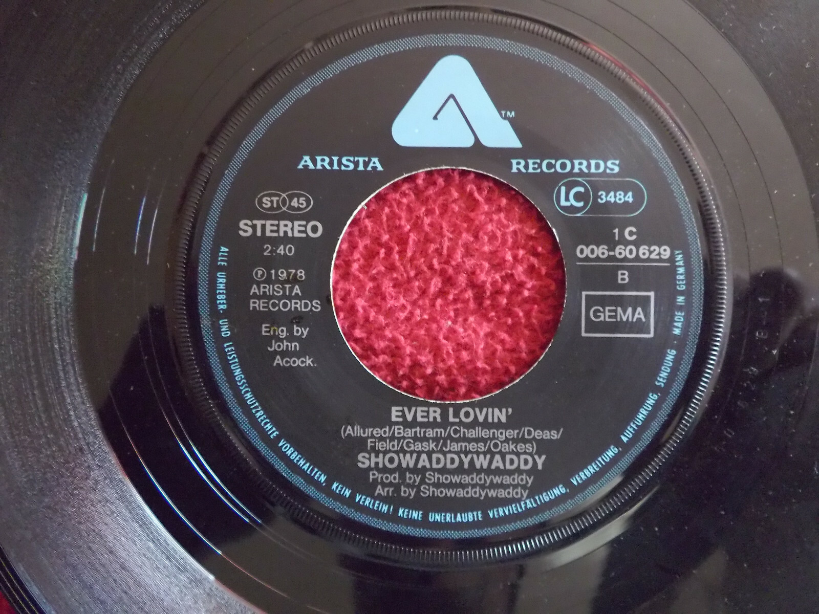 Showaddywaddy – I Wonder Why / Ever Lovin’ (Arista Records, 1978), Bild 2