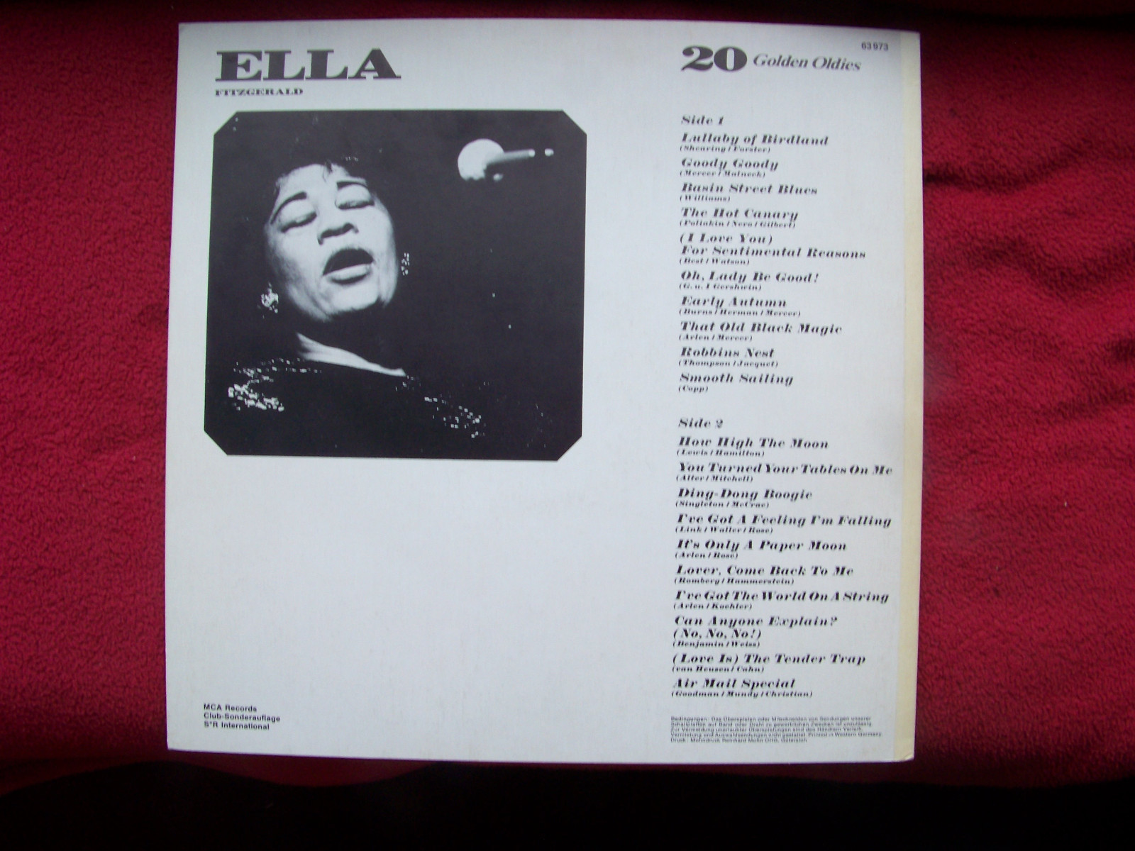 Ella Fitzgerald – 20 Golden Oldies | MCA Club-Sonderauflage, LP, Deutschland 1976, Bild 2