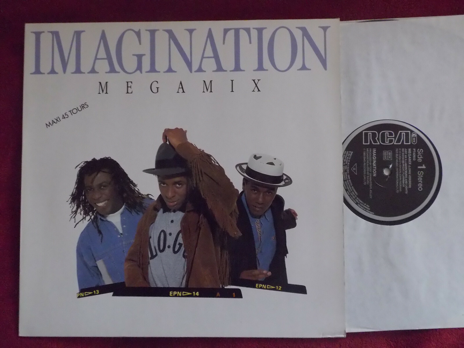 Imagination – Megamix (Long Version) / Burning Up · Maxi-Single · RCA Records · PT 42932 · Deutschland, 1989