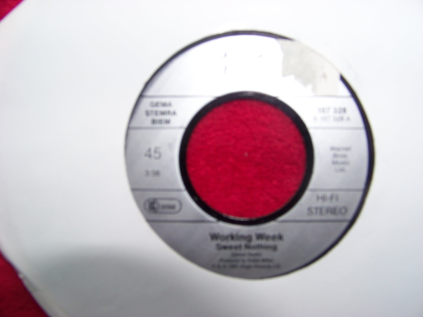 Working Week – Sweet Nothing / Who´s Fooling Who (Virgin Records, 107 328)