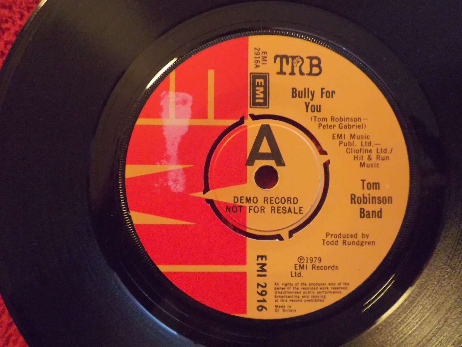 Tom Robinson Band – Bully for You / Our People (EMI 2916, 1979)