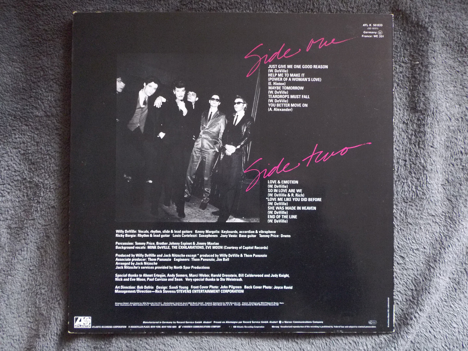 Mink DeVille – Coup de Grace (LP, Atlantic Records, 1981), Bild 3