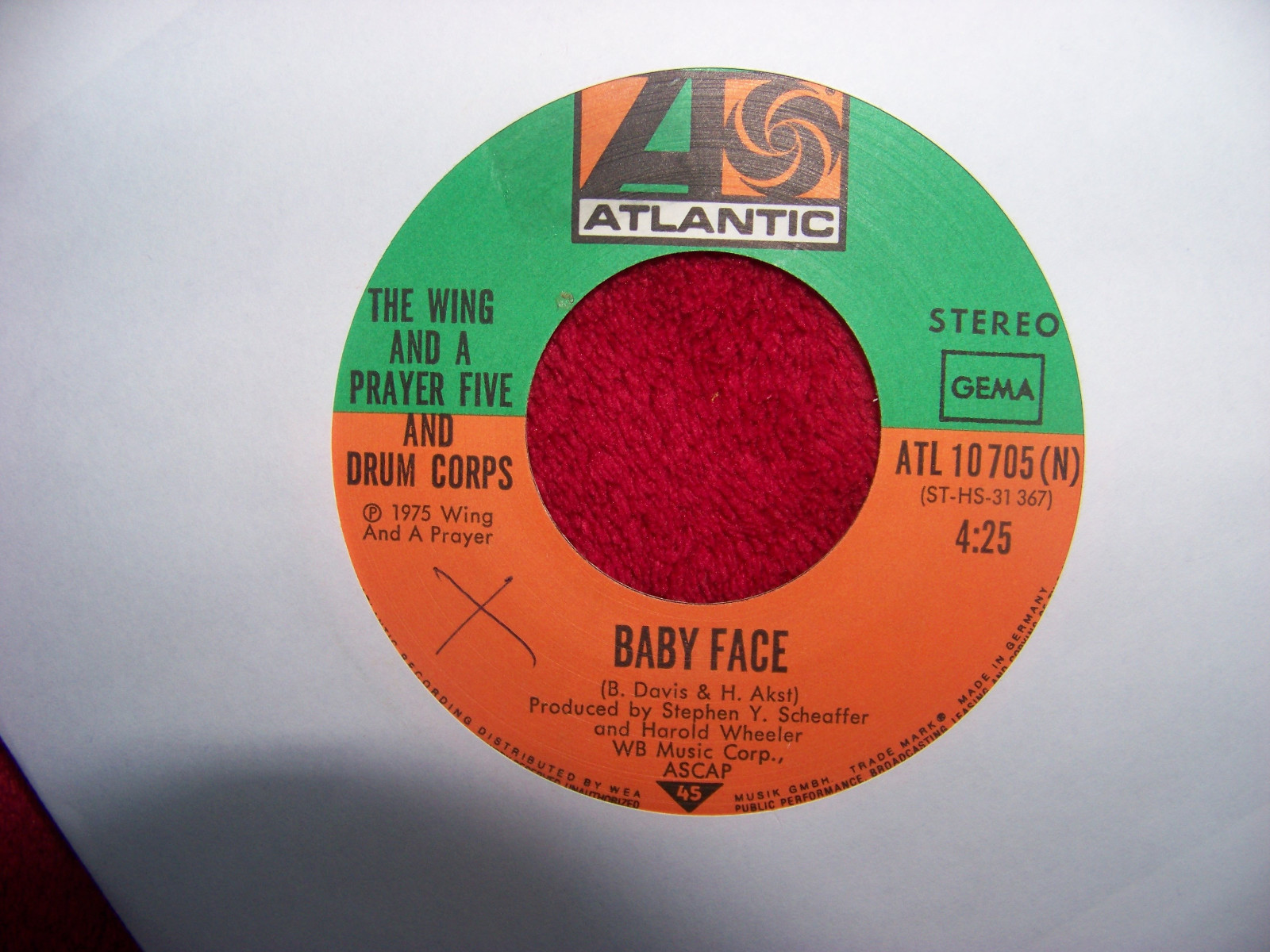 The Wing and a Prayer Five and Drum Corps – Baby Face (Single, 1975)
