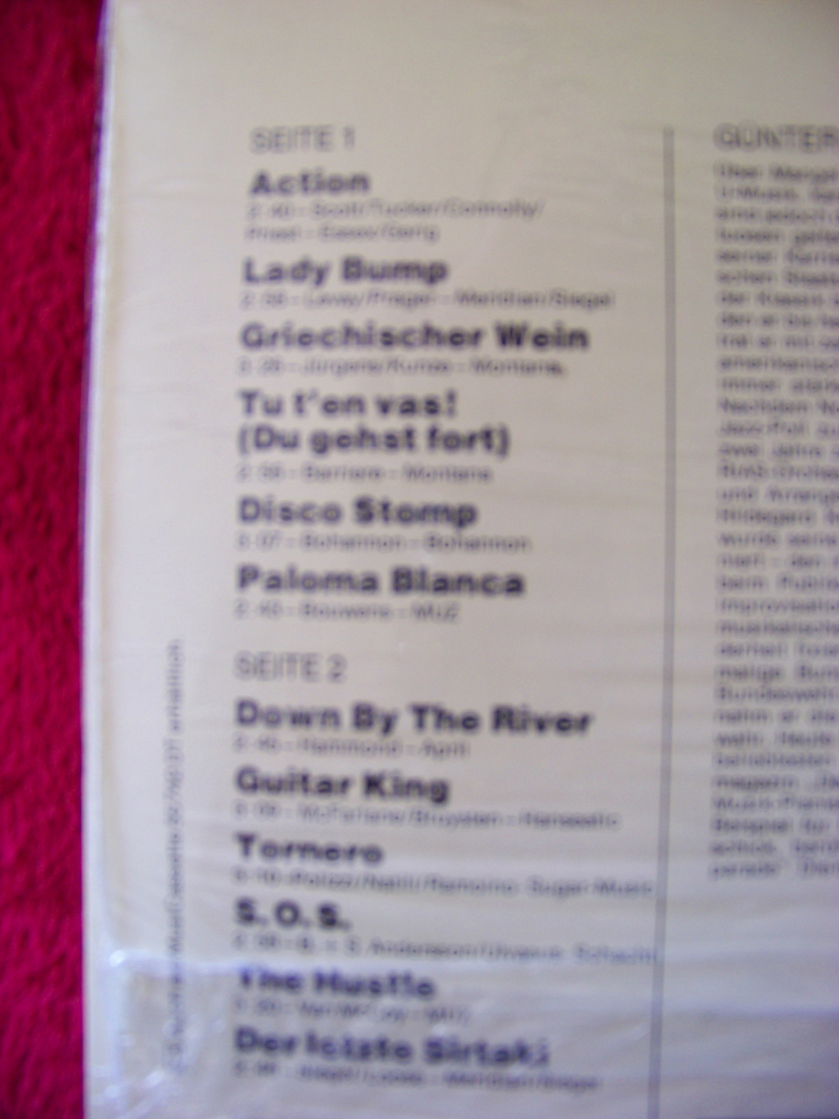 Günter Noris Sound – Die Hitparade (LP, Ariola), Bild 2