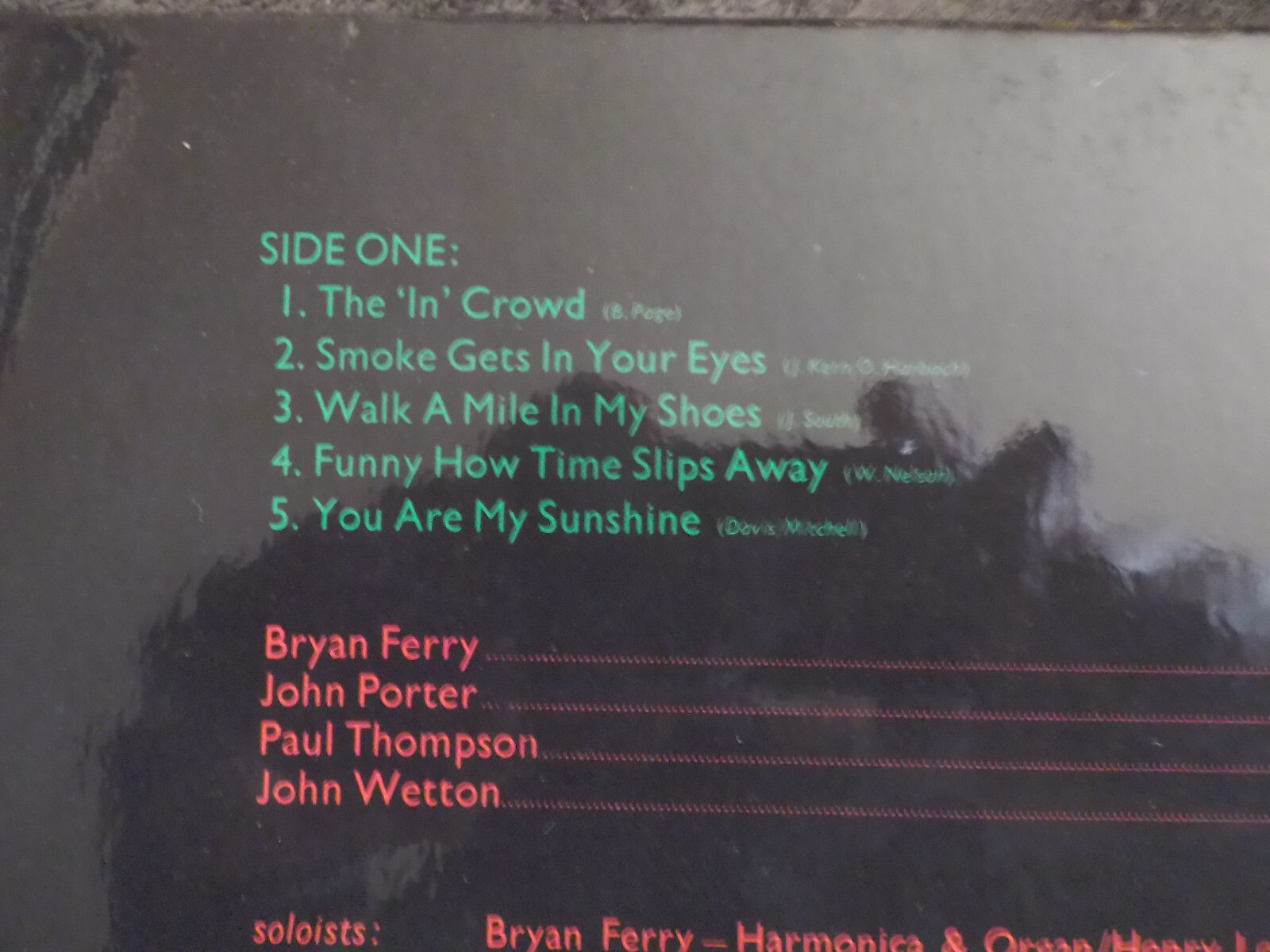 Bryan Ferry – Another time, another place (LP, Island Records, 1974), Bild 3