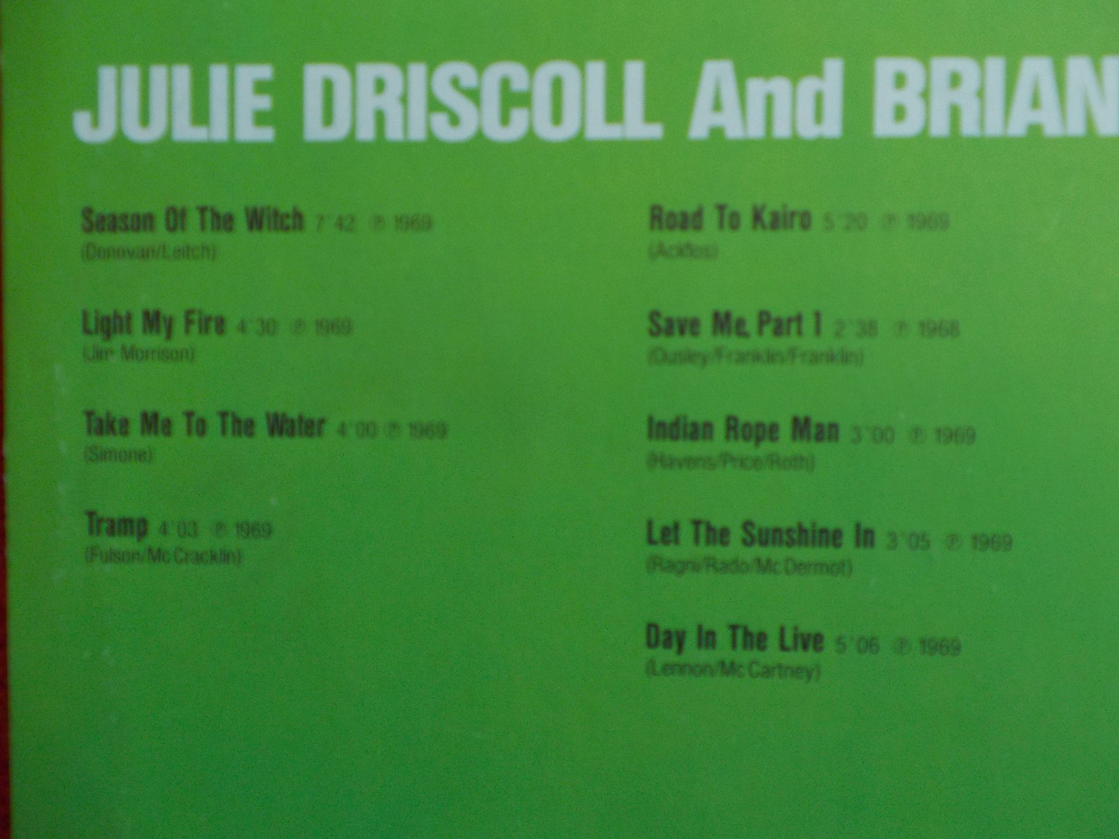 Julie Driscoll & Brian Auger – Pop Giants Vol. 20 (LP), Bild 3