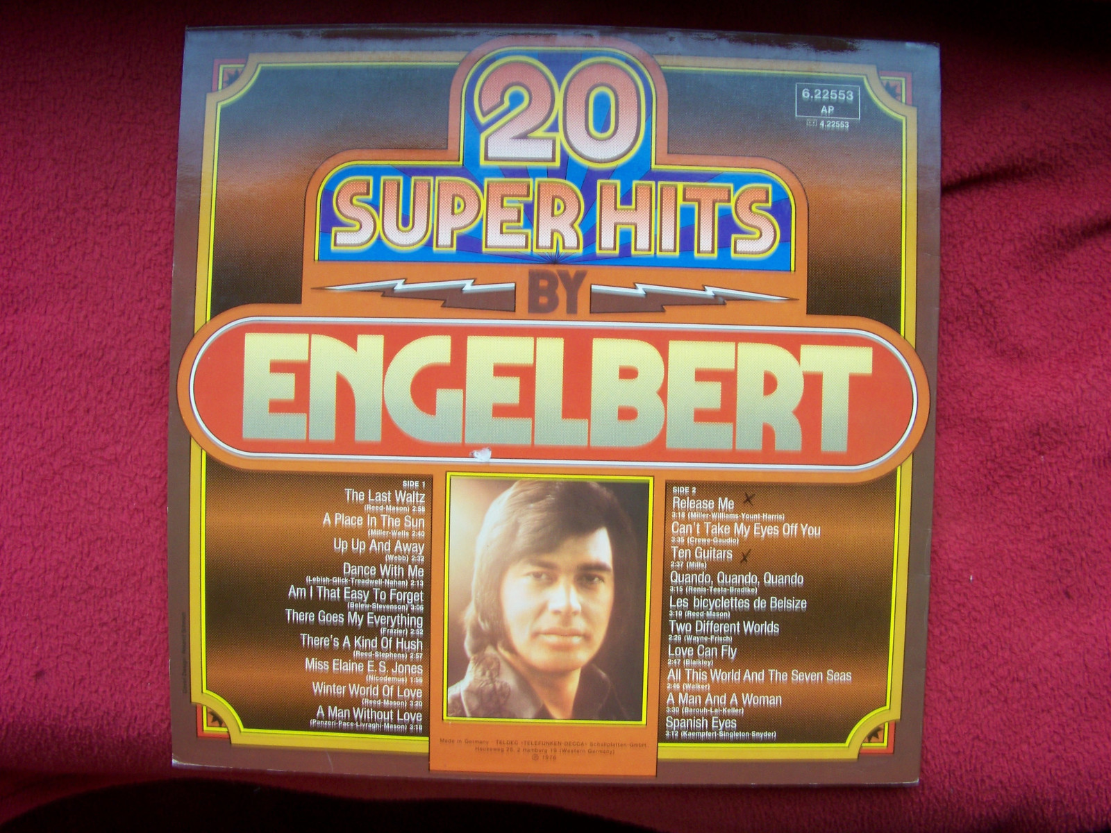 Engelbert – 20 Super Hits by Engelbert | Decca LP, Deutschland 1976, Bild 2