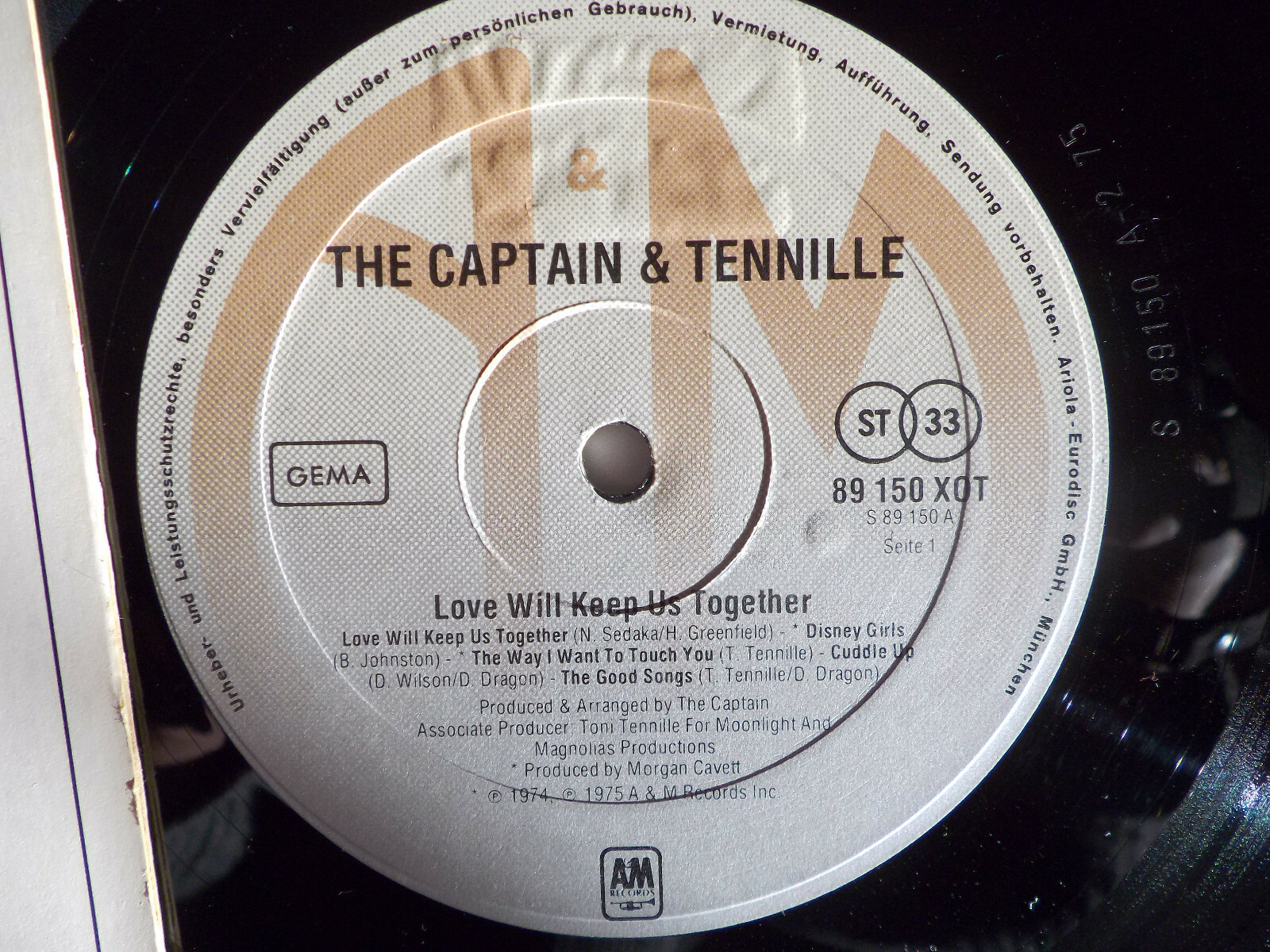 The Captain & Tennille – Love Will Keep Us Together | A&M Records, LP, Deutschland, 1975, Bild 2