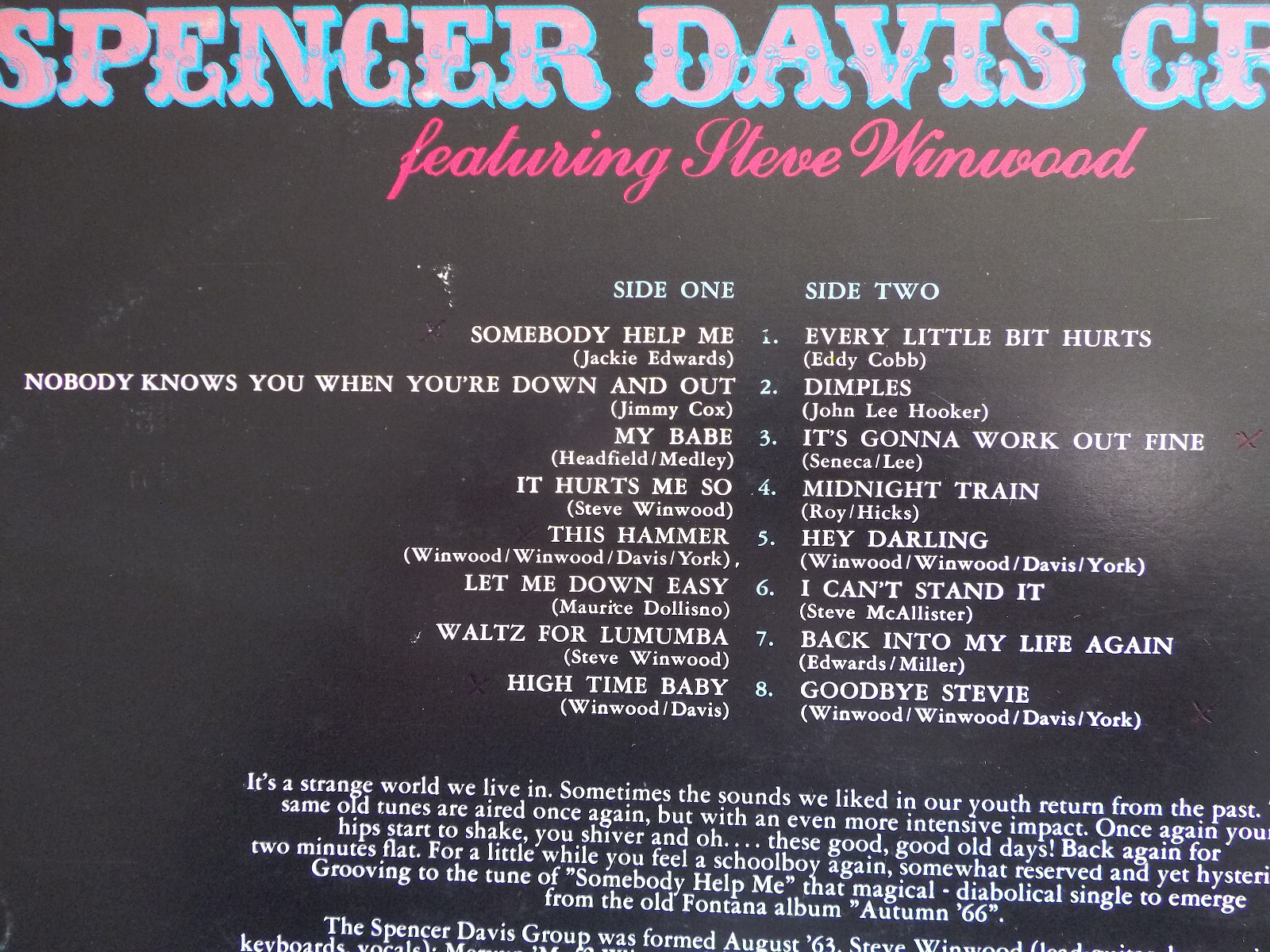 Spencer Davis Group – Somebody help me (LP, Niederlande), Bild 3