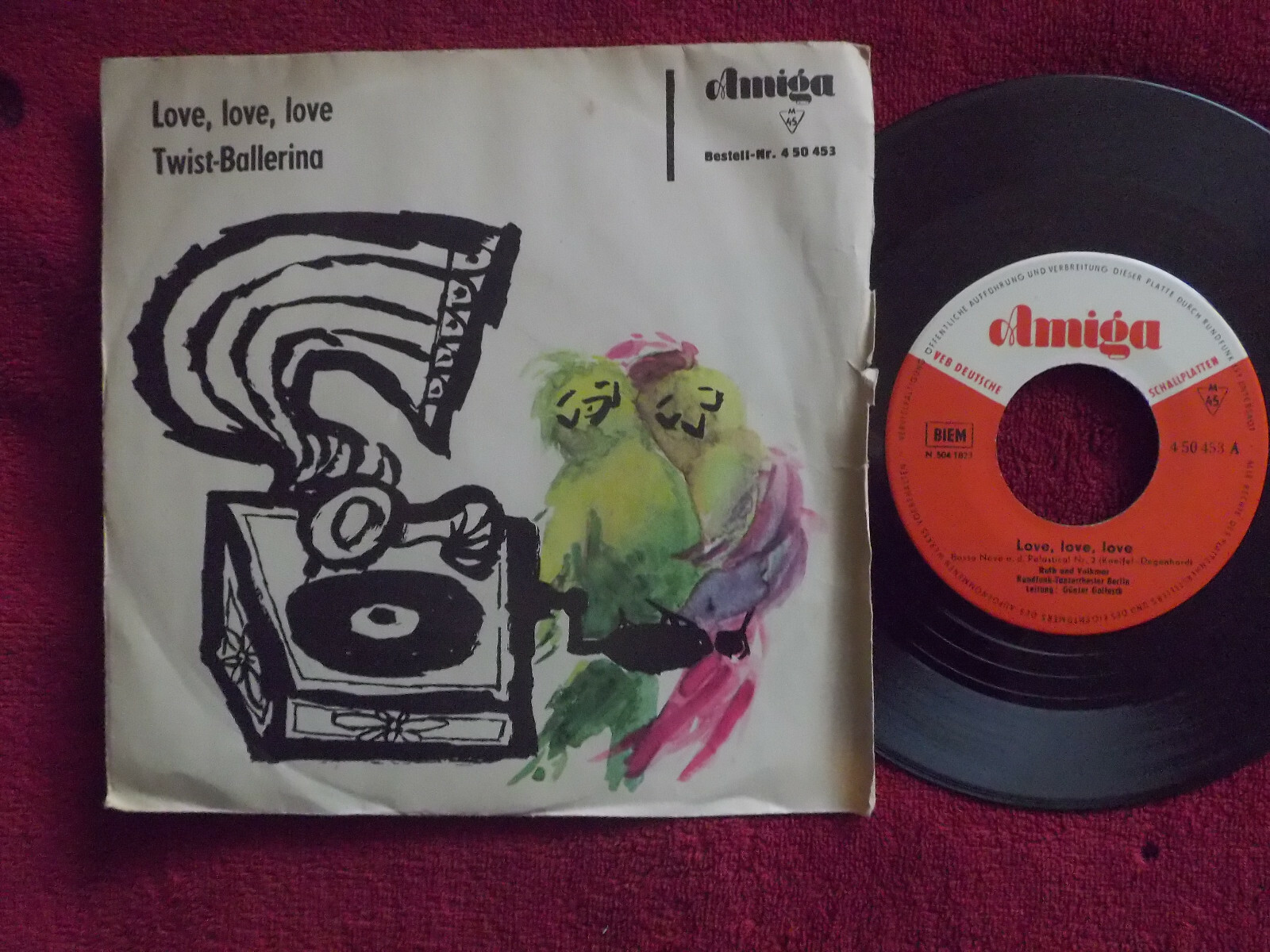 Ruth und Volkmar – Love, love, love / Twist-Ballerina, Amiga 4 50 453, DDR 1964