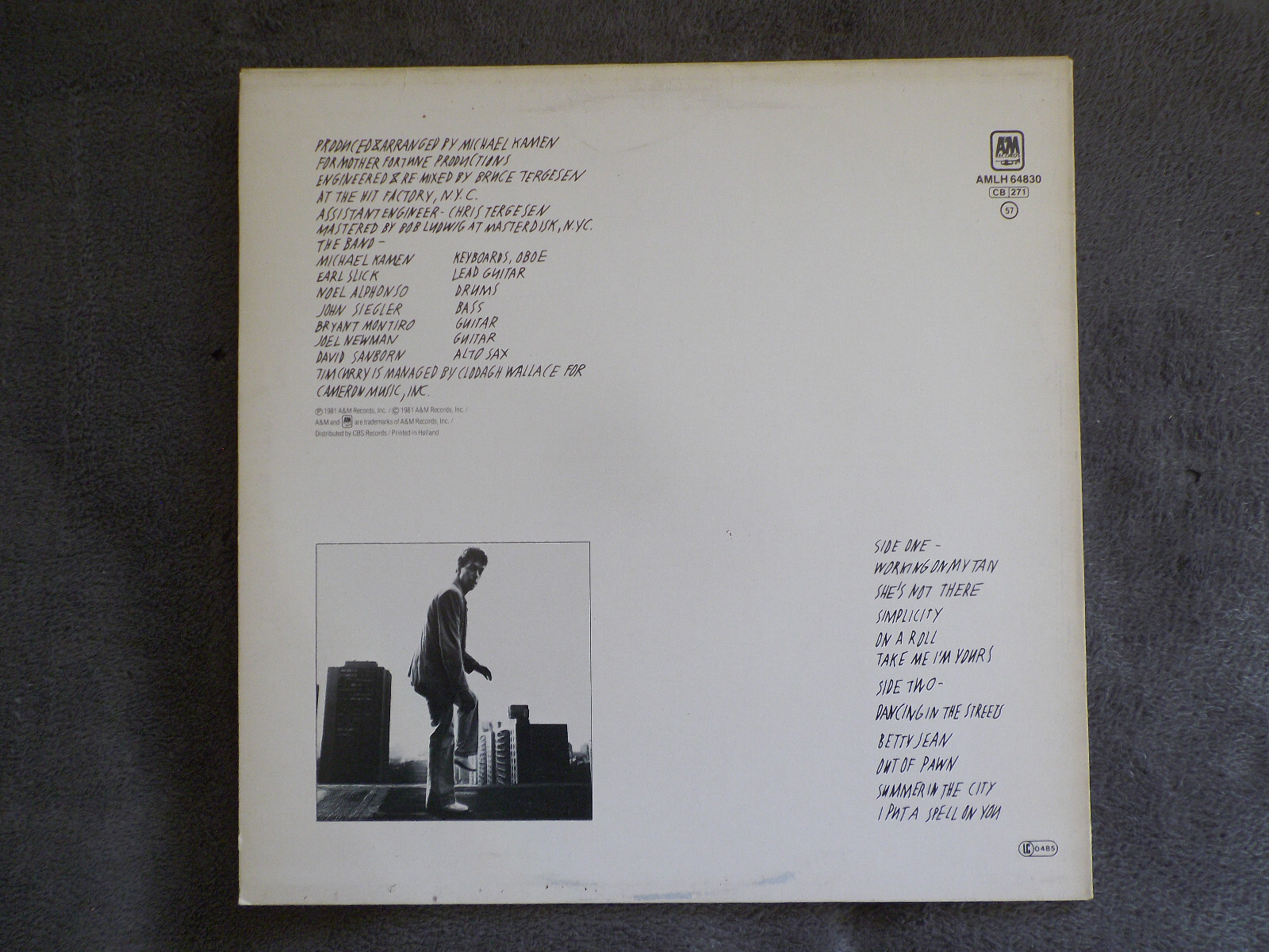 Tim Curry – Simplicity (LP, A&M Records, AMLH 64830, Niederlande, 1981), Bild 2