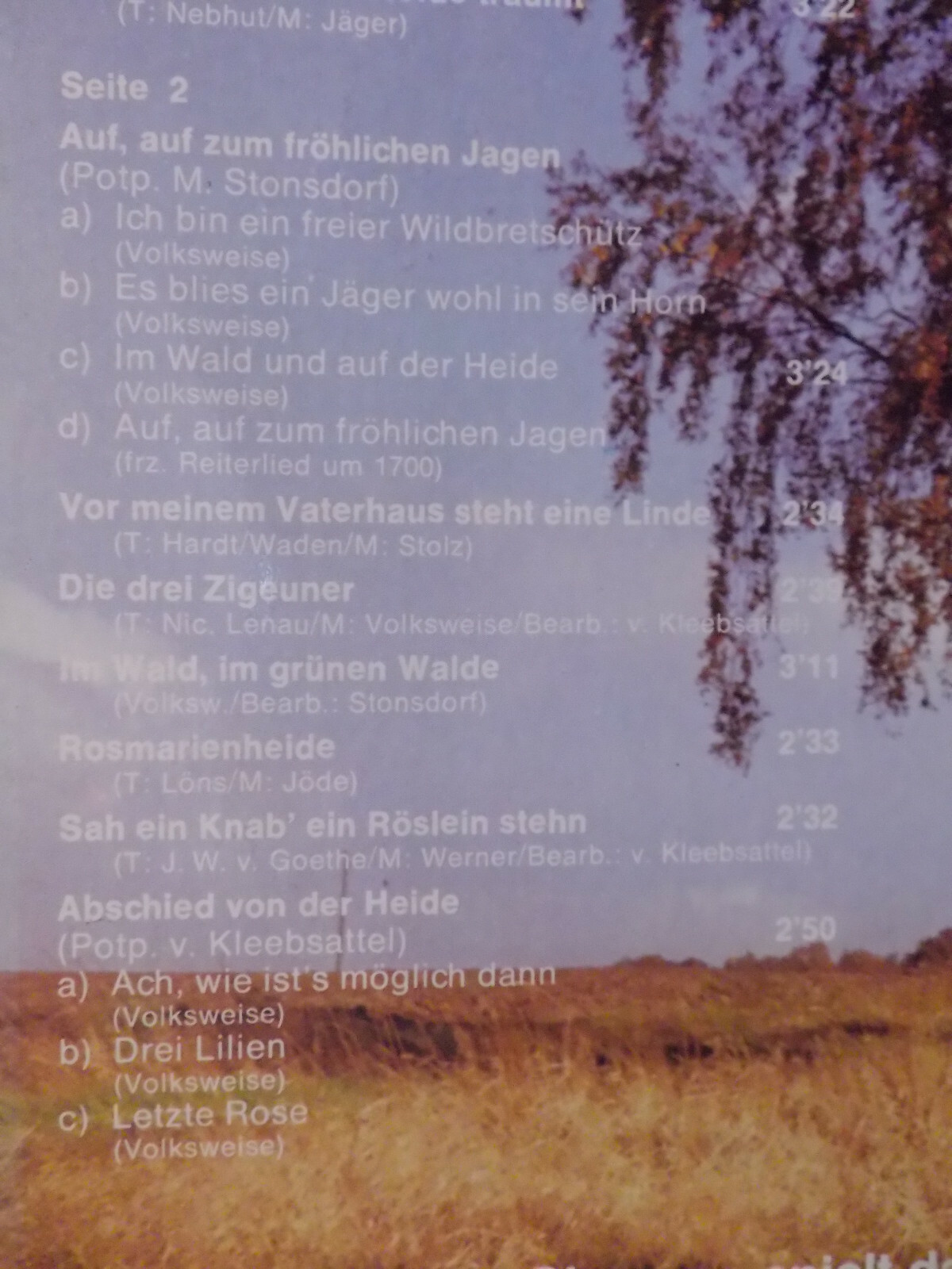 Heino – Wenn abends die Heide träumt | LP, EMI, 1975, Bild 4