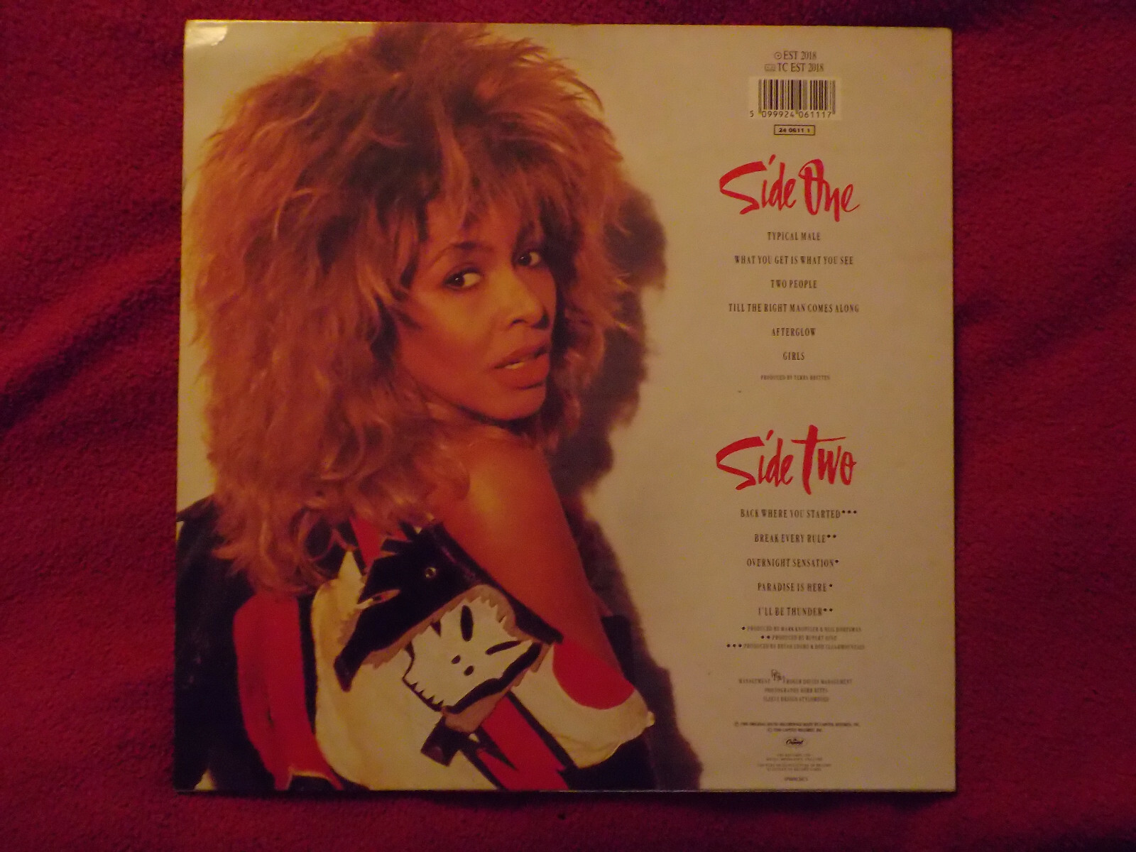 Tina Turner – Break Every Rule (LP, Capitol Records, 1986), Bild 2