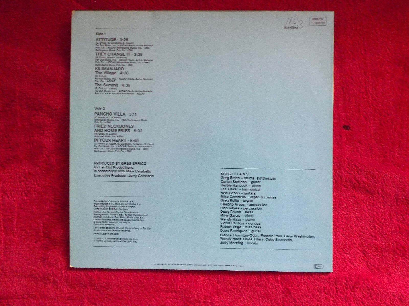 Various Artists – Giants (LAX Records, LP, 1978), Bild 2