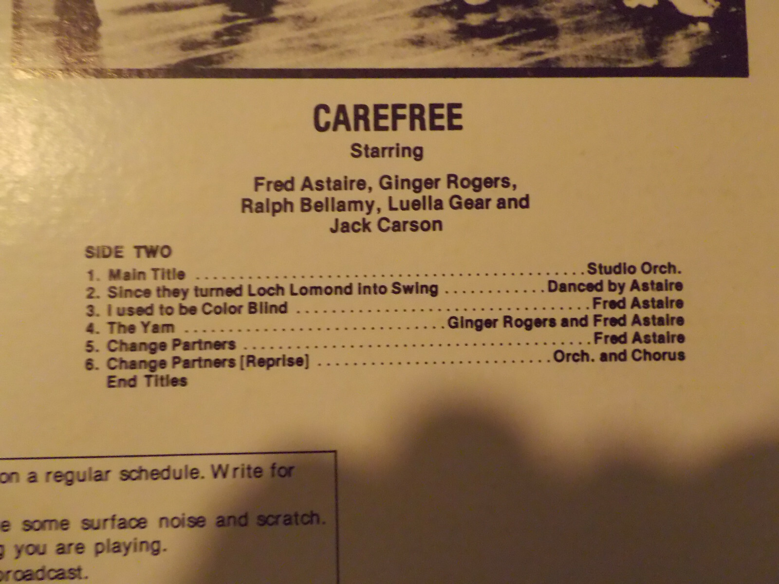 Fred Astaire & Ginger Rogers – Flying Down to Rio & Carefree (LP), Bild 4