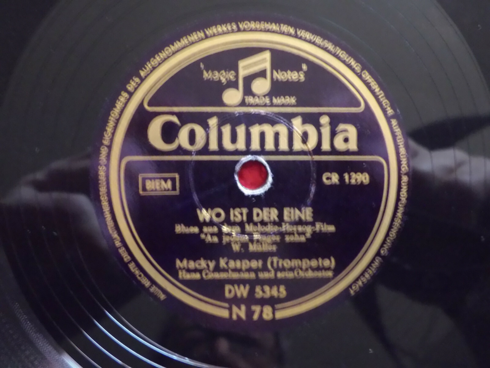 Macky Kasper – Alabama-Blues / Wo ist der eine (Schellack, 78 U/min), Bild 2
