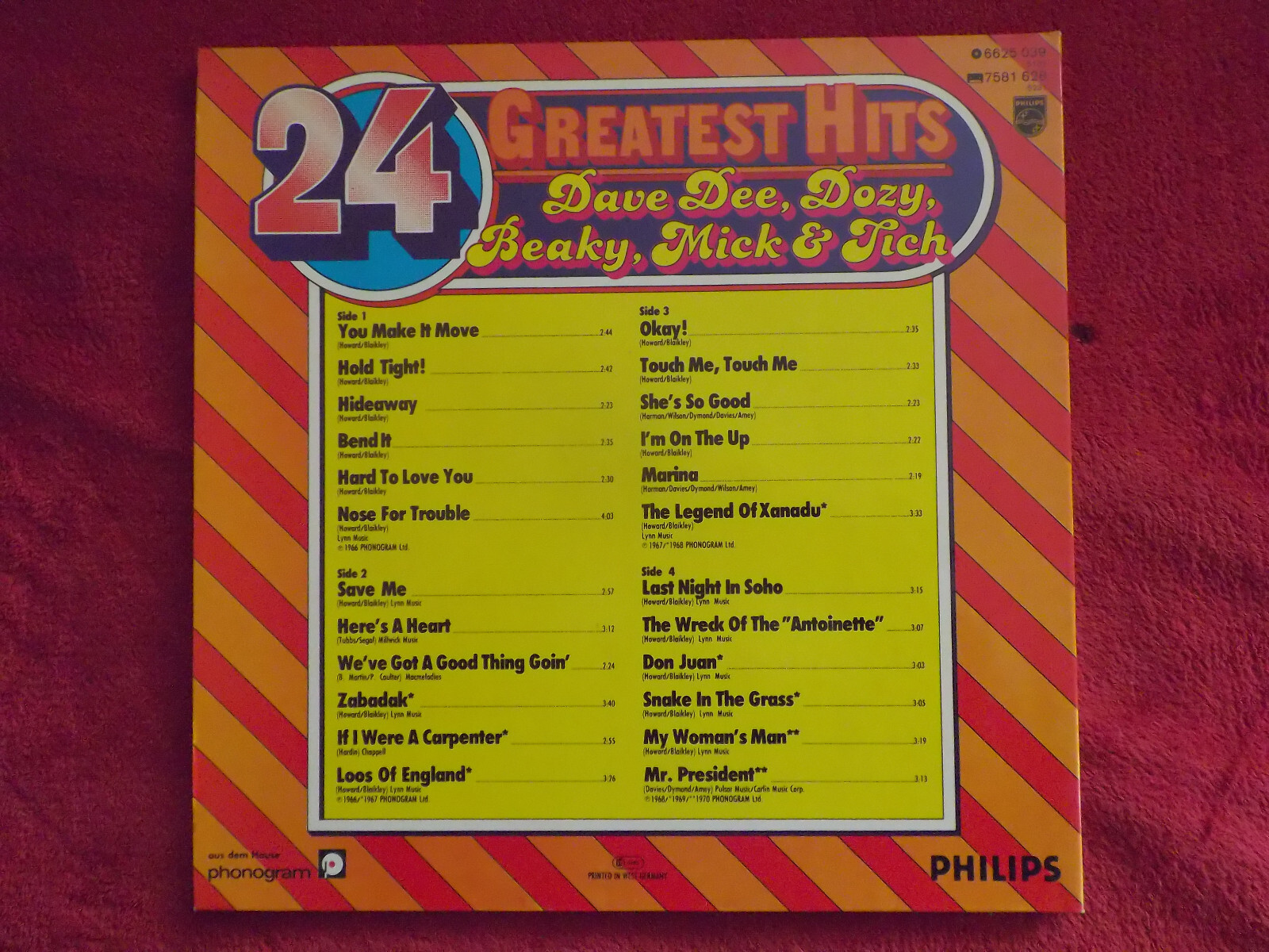 Dave Dee, Dozy, Beaky, Mick & Tich – 24 Greatest Hits | Philips Double LP, Bild 3