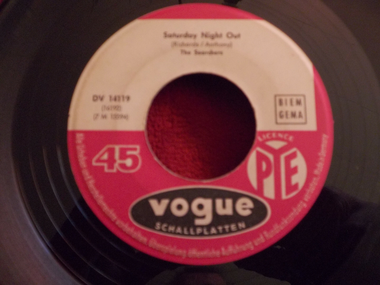The Searchers – Needles and Pins / Saturday Night Out (deutsche 45er-Single), Bild 2