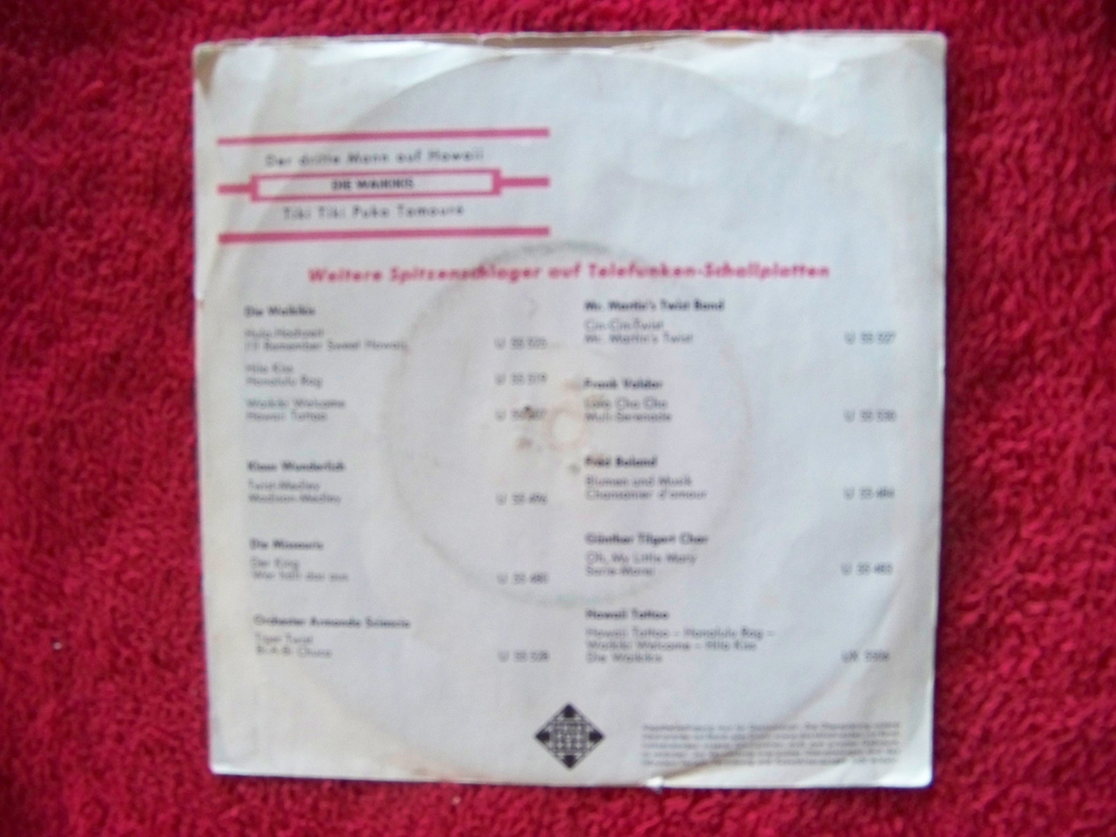 Die Waikikis – Der 3. Mann auf Hawaii / Tiki Tiki Puka Tamoure (Telefunken, U 55 533), Bild 2