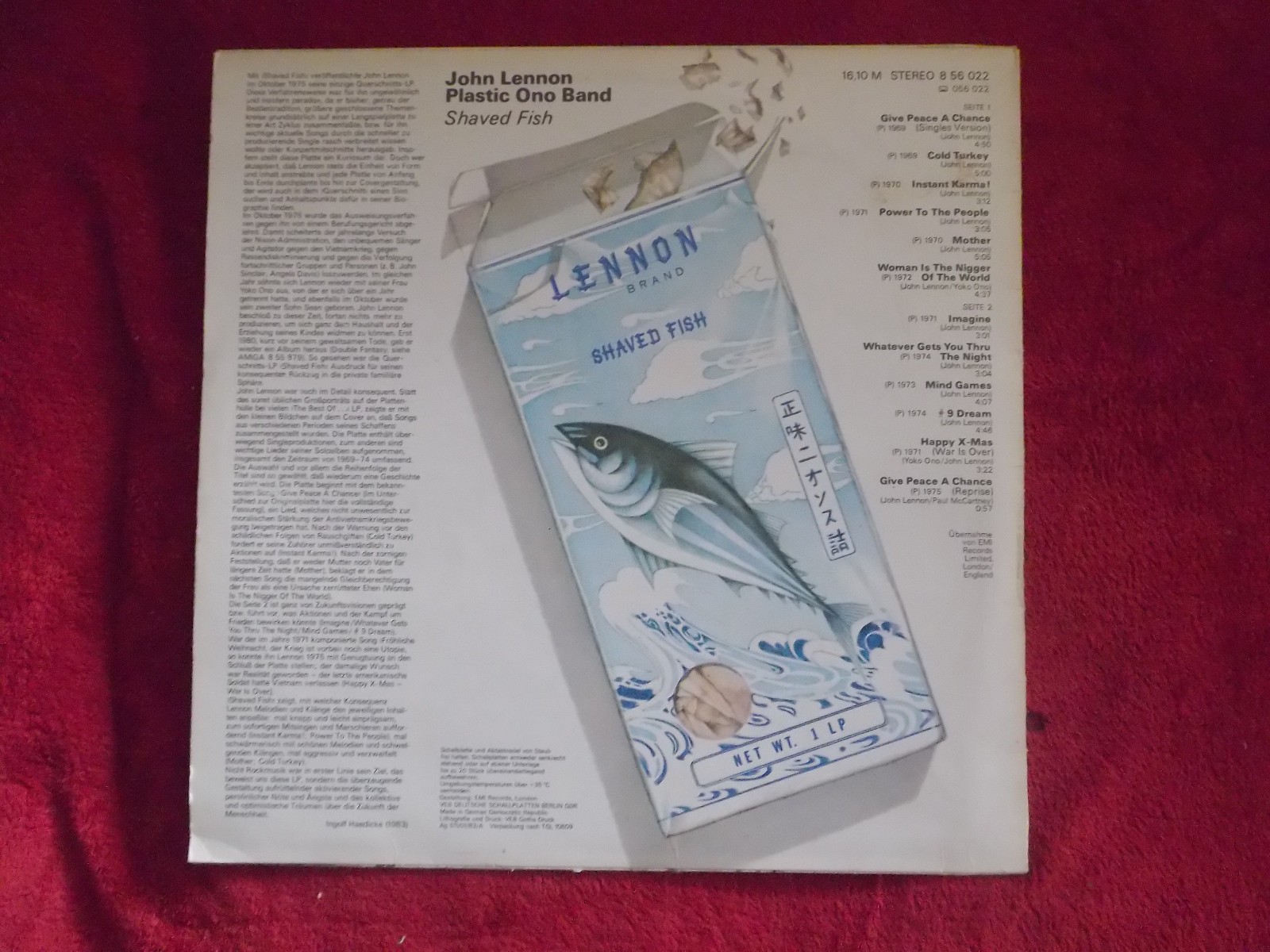 John Lennon – Shaved Fish | Amiga LP, Deutschland 1983, Bild 2