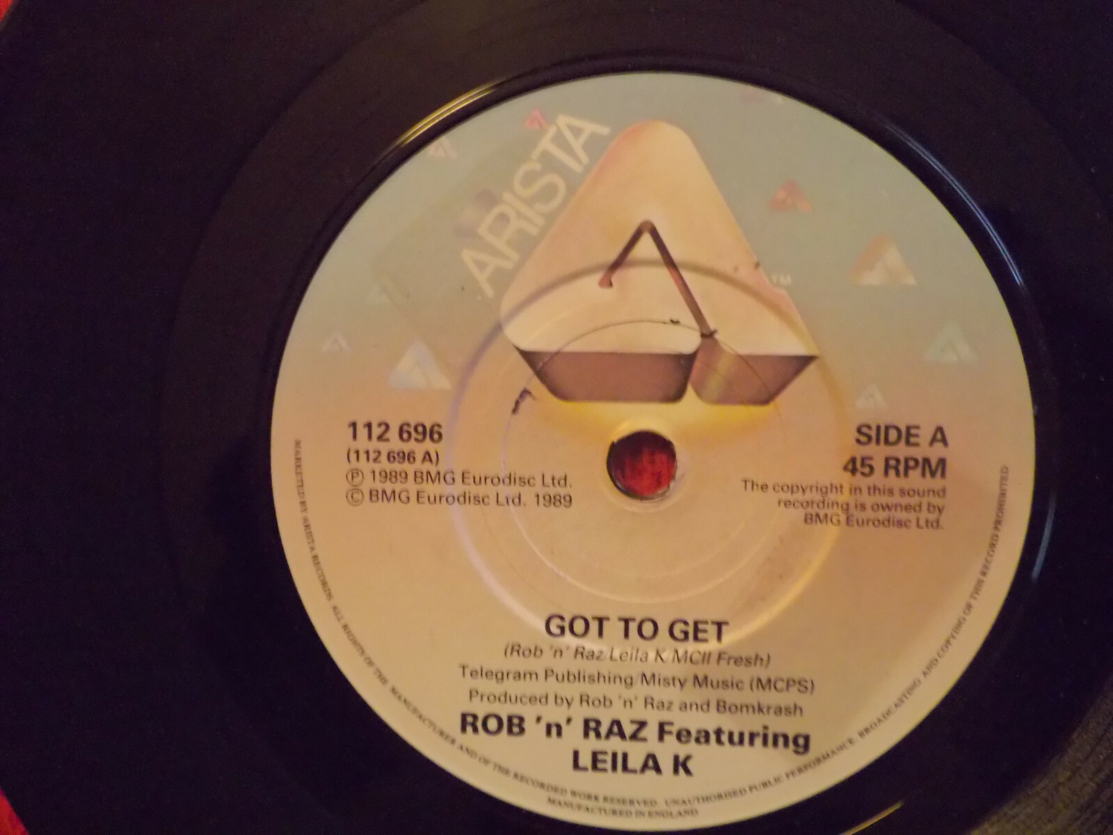 Rob´n ´ Raz feat. Leila K – Got to get / Got to get (Hitman´s home mix), Arista 112 696