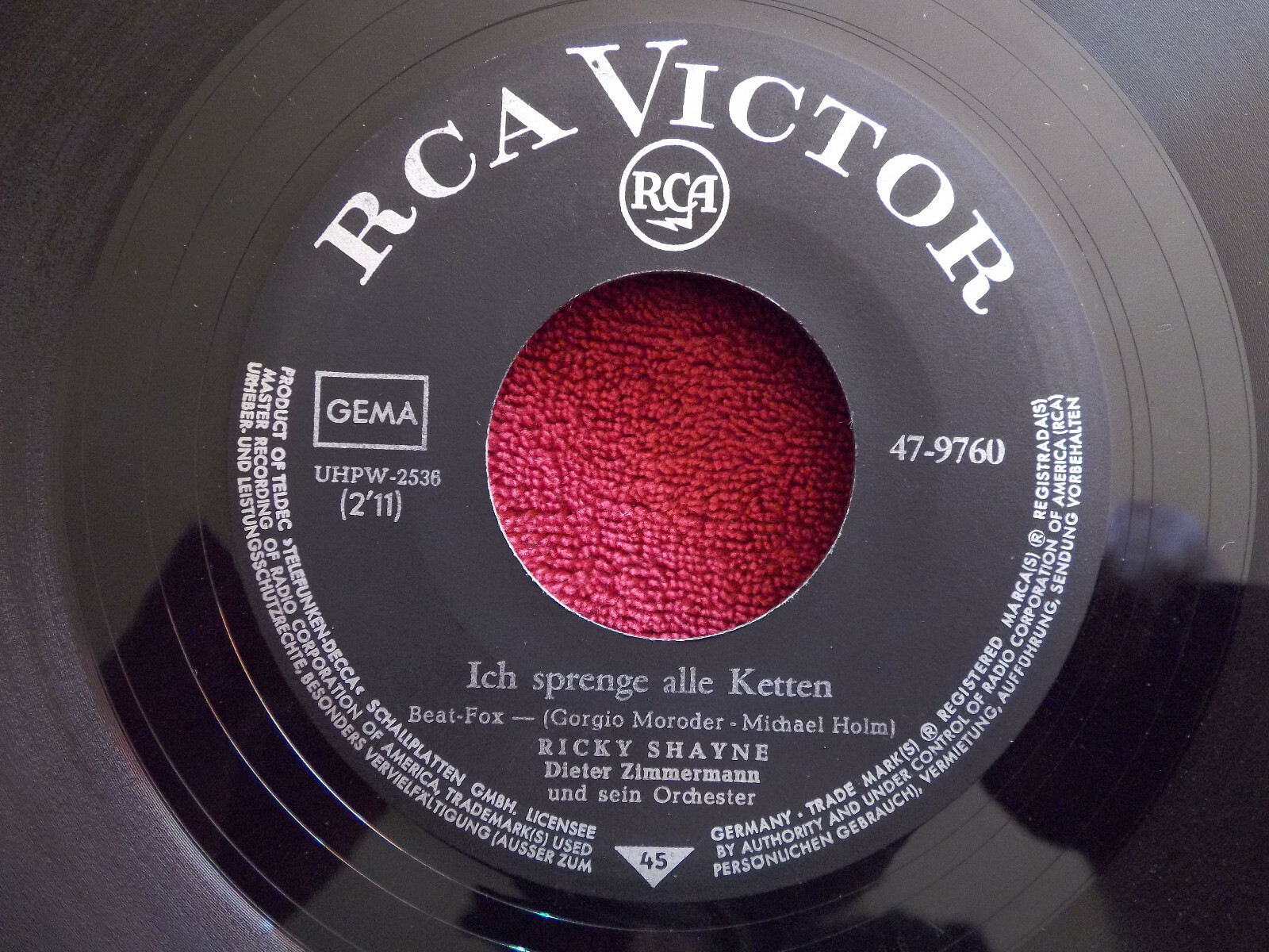 Ricky Shayne – Ich sprenge alle Ketten / Mit traurigen Augen (RCA Victor, 47-9760)