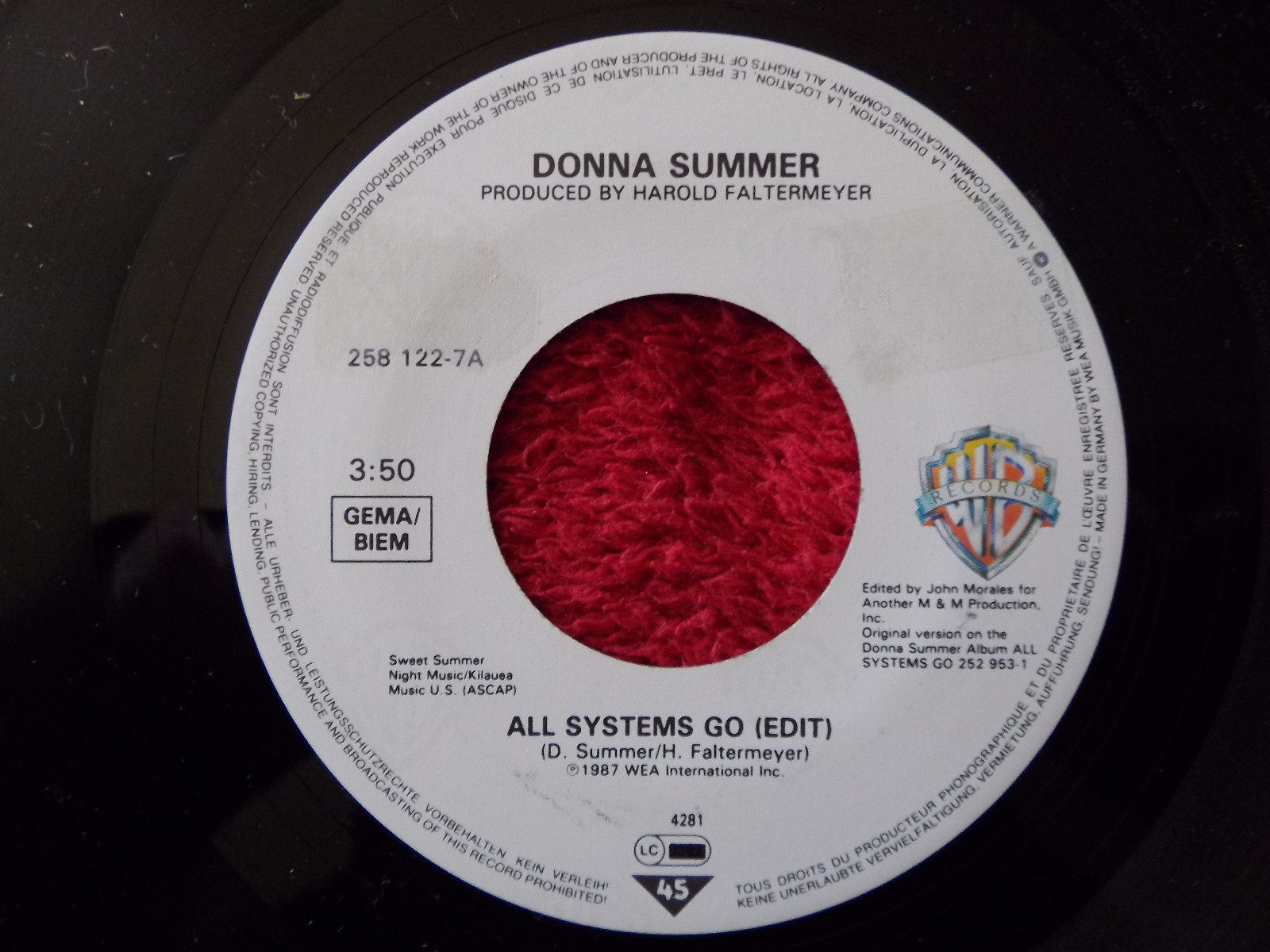 Donna Summer – All Systems Go / Bad Reputation (7″ Single)